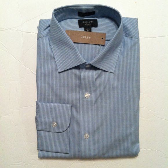 LUDLOW MENS NEW BLUE COTTON DRESS SHIRT