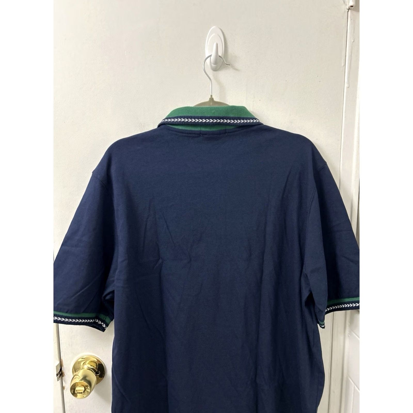 Lands' End Lands' End Polo Shirt Mens Large Blue Green Short Sleeve NWT Embroidered Logo Button Pique Knit Casual Workwear Size US L / EU 52-54 / 3 - 7 Thumbnail