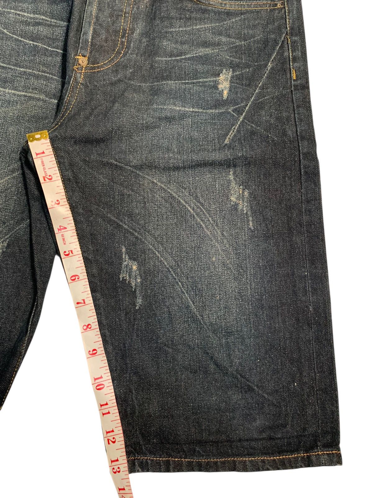 Evisu EVISU SEAGULL SELVEDGE 13OZ BUTTON FLY SHORT DENIM Size US 33 - 18 Thumbnail