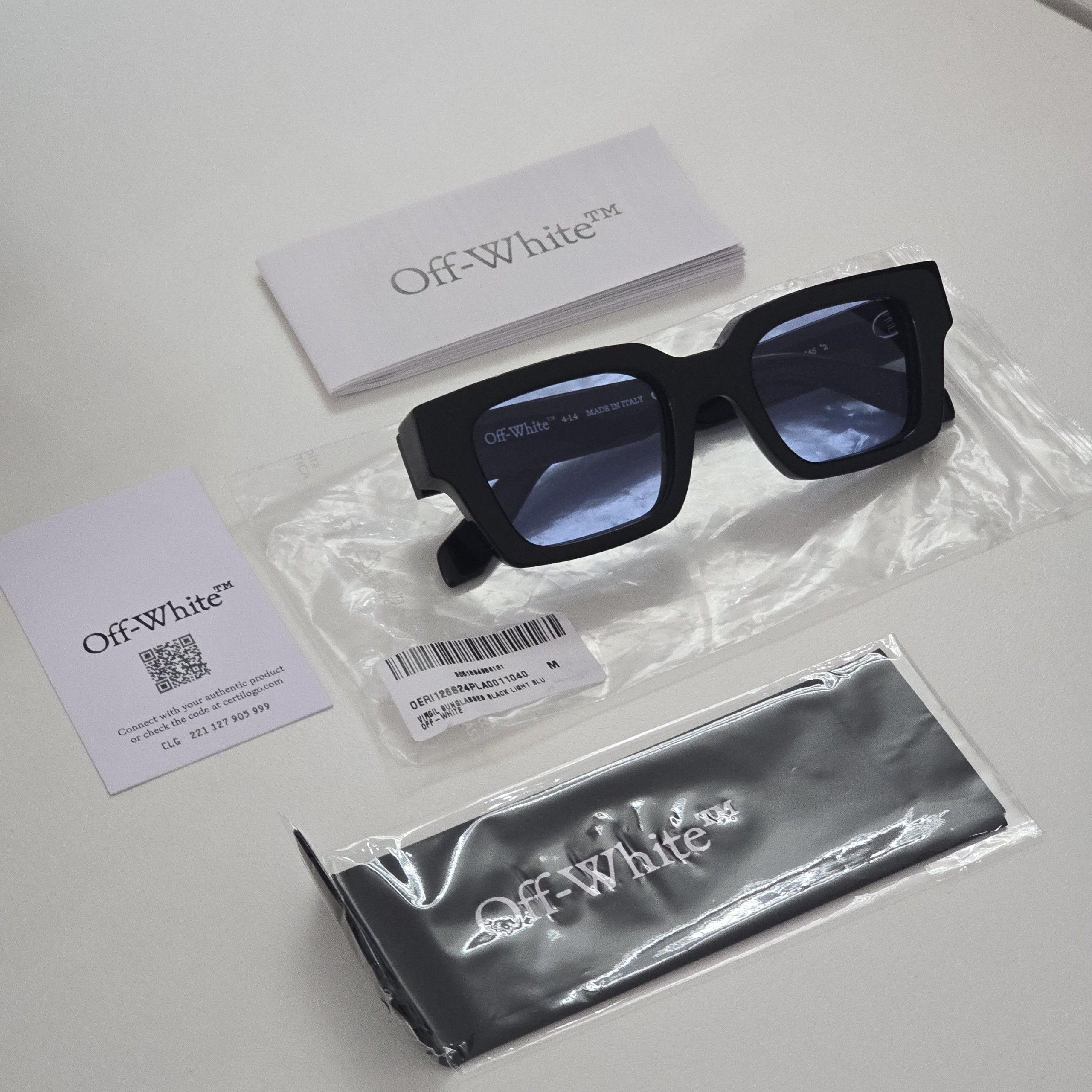 Off-White OFF WHITE Virgil Sunglasses BLACK BLUE Size ONE SIZE - 3 Thumbnail