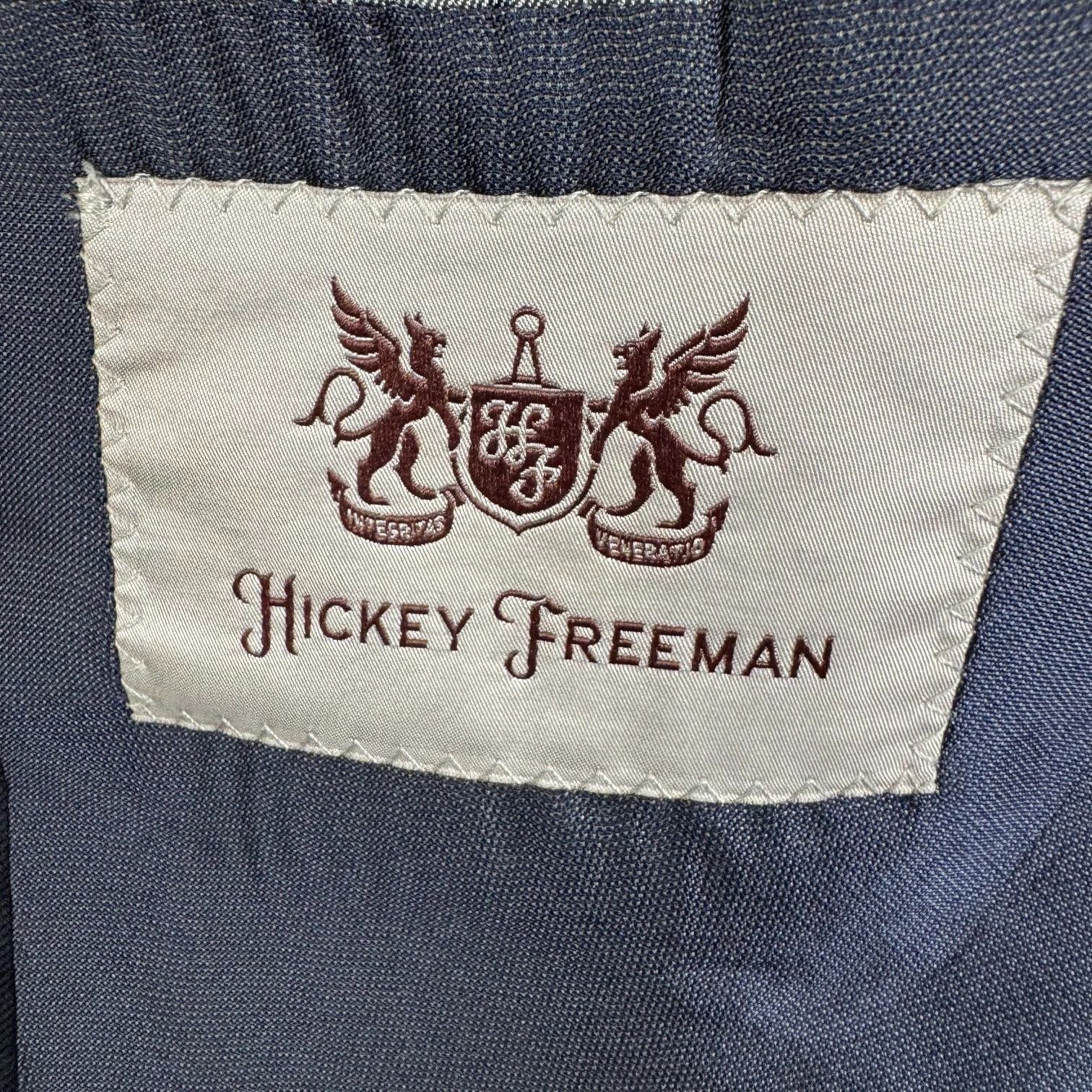 Hickey Freeman Hickey Freeman Wilburn Men’s Wool 2-Button Blazer Navy Blue Size 48L - 4 Thumbnail
