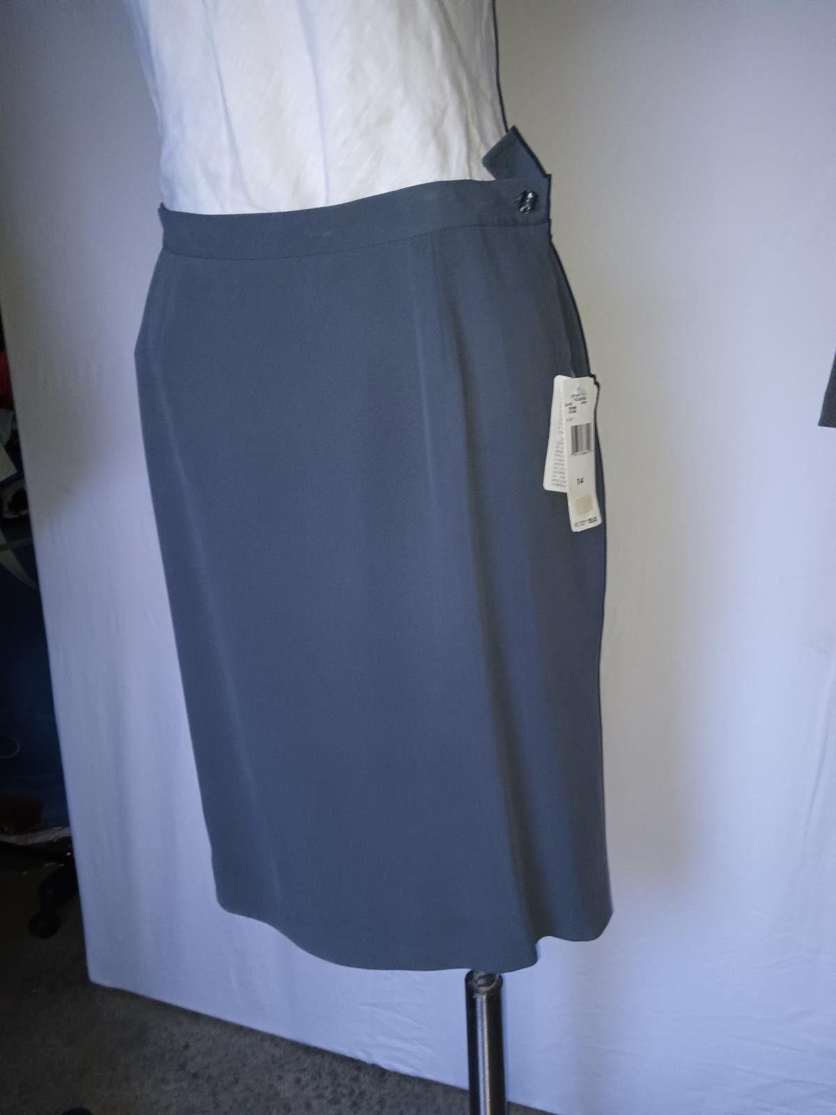 Designer Clara Sunwoo Classic Gray Pencil Skirt - Size 14 Size 36" / US 14 / IT 50 - 3 Thumbnail