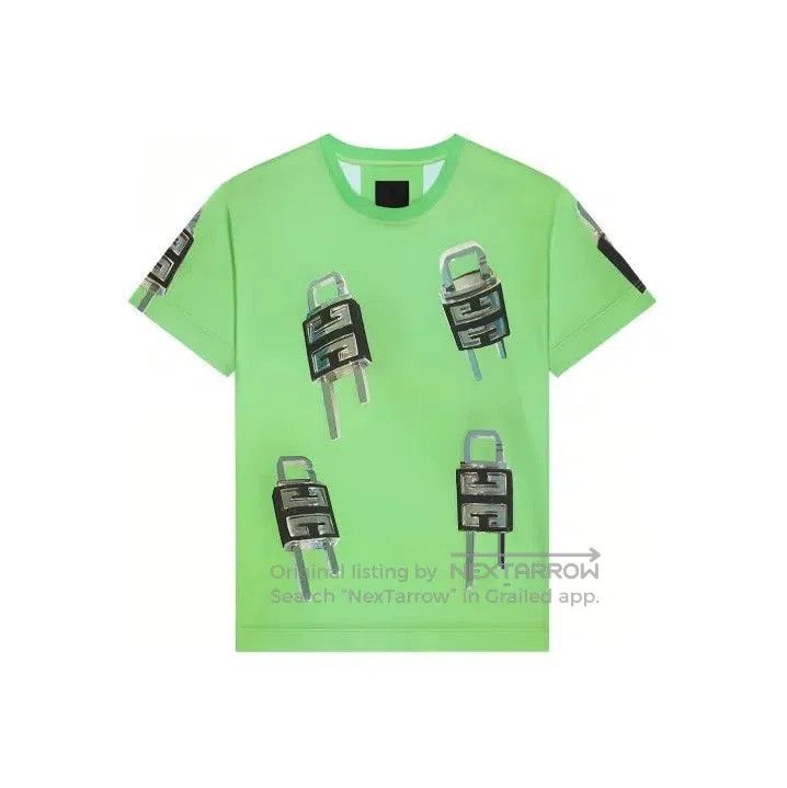 Givenchy Givenchy Lock Pattern Men's SS23 Short Sleeve T-Shirt. Size US XL / EU 56 / 4 - 1 Thumbnail