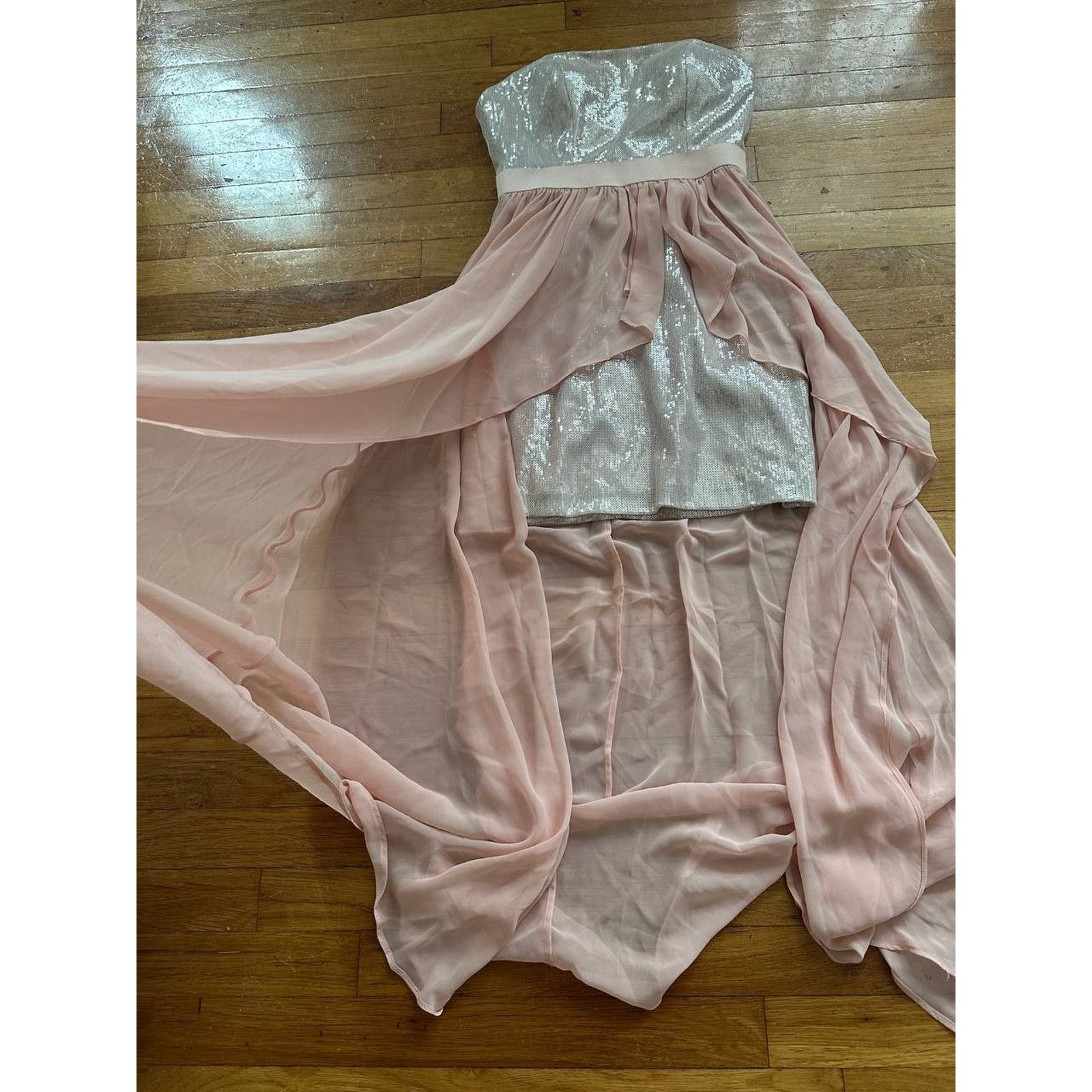 Addaptation Japan Aidan Mattox Pink Sequins Pleated Mini Dress Size 2 A000974 Size XS / US 0-2 / IT 36-38 - 3 Thumbnail
