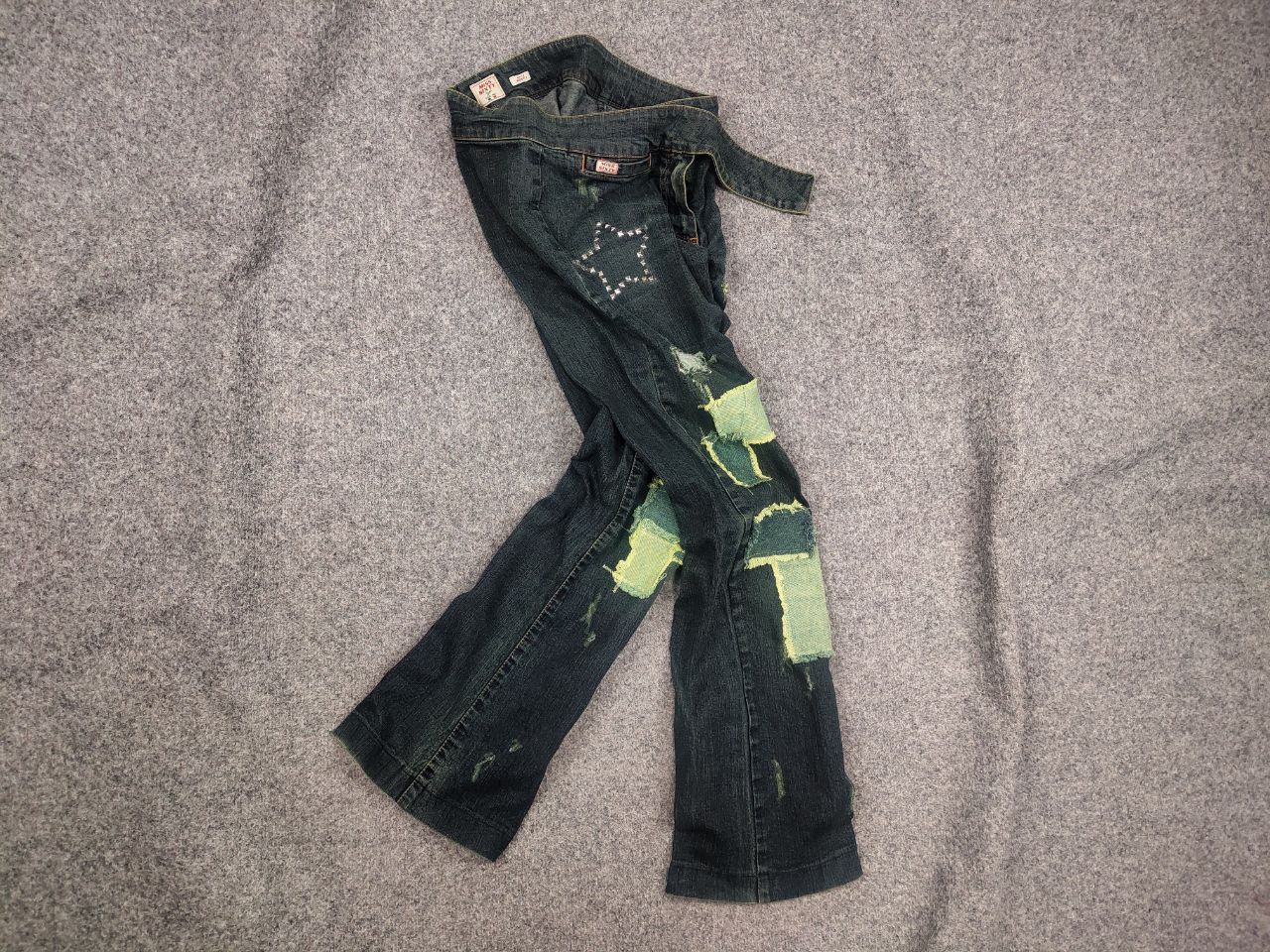 Vintage Miss Sixty roxy Low Rise Flared patchwork Jeans Y2K