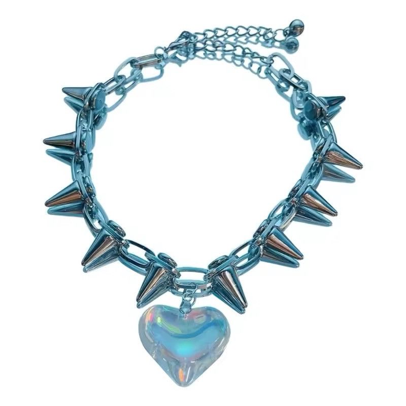 Jewelry Big-Love Heart Pendant Spike Necklace Size ONE SIZE - 1 Thumbnail