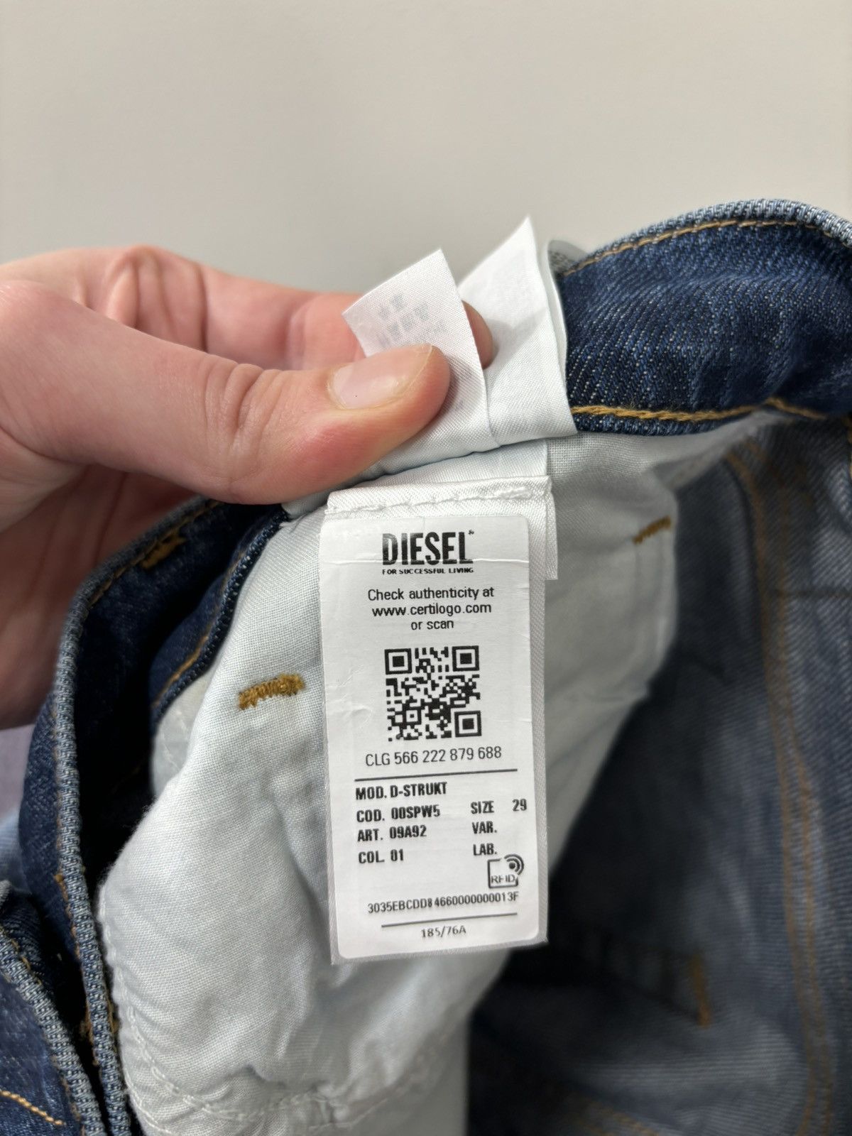 Diesel Diesel D-Strukt Slim Stretch NWT Avant Garde Denim Jeans Size US 29 - 16 Thumbnail