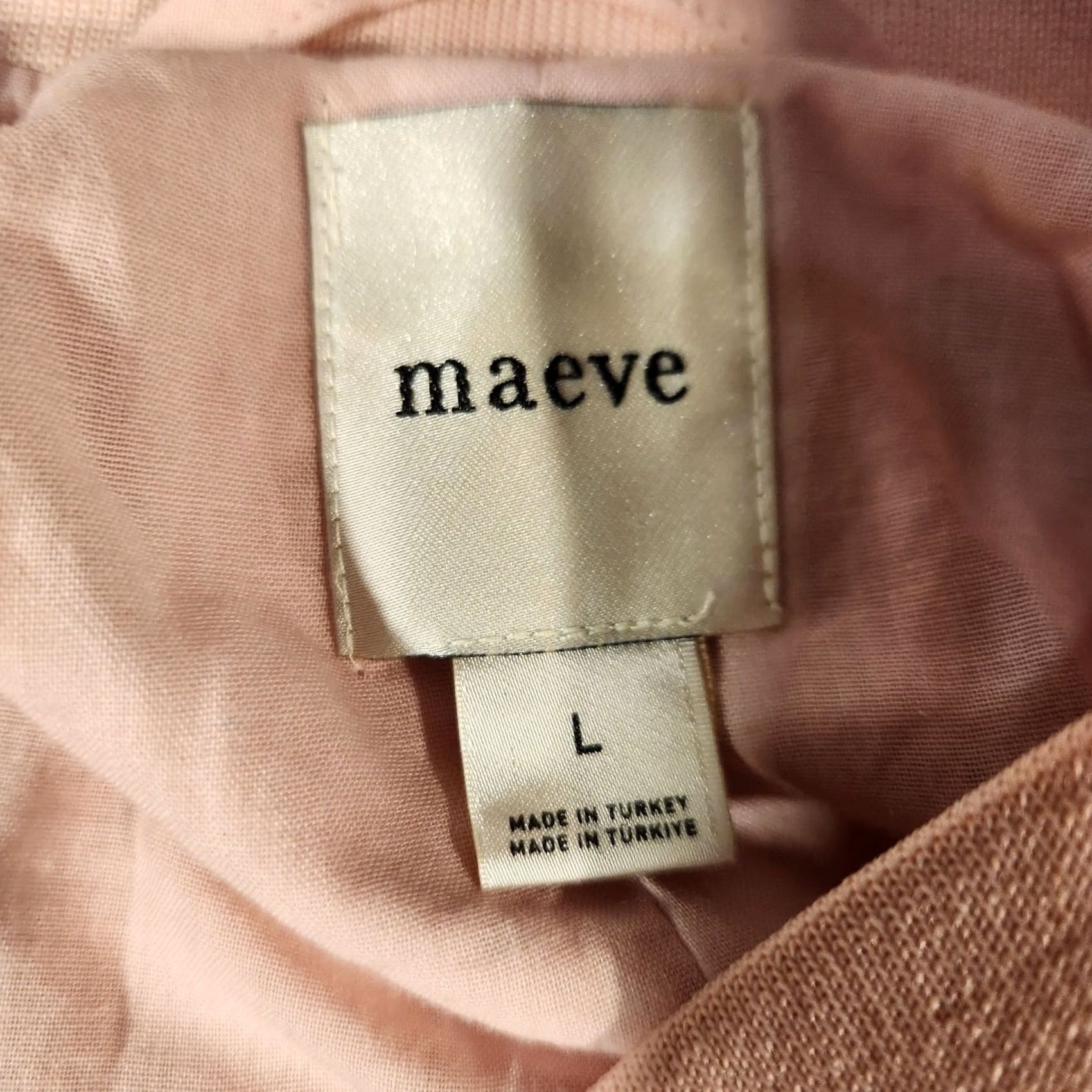 Anthropologie Maeve Anthropologie Bomber Jacket Womens Large Pink Lightweight Zip Front Pocketed Casual Size L / US 10 / IT 46 - 2 Thumbnail