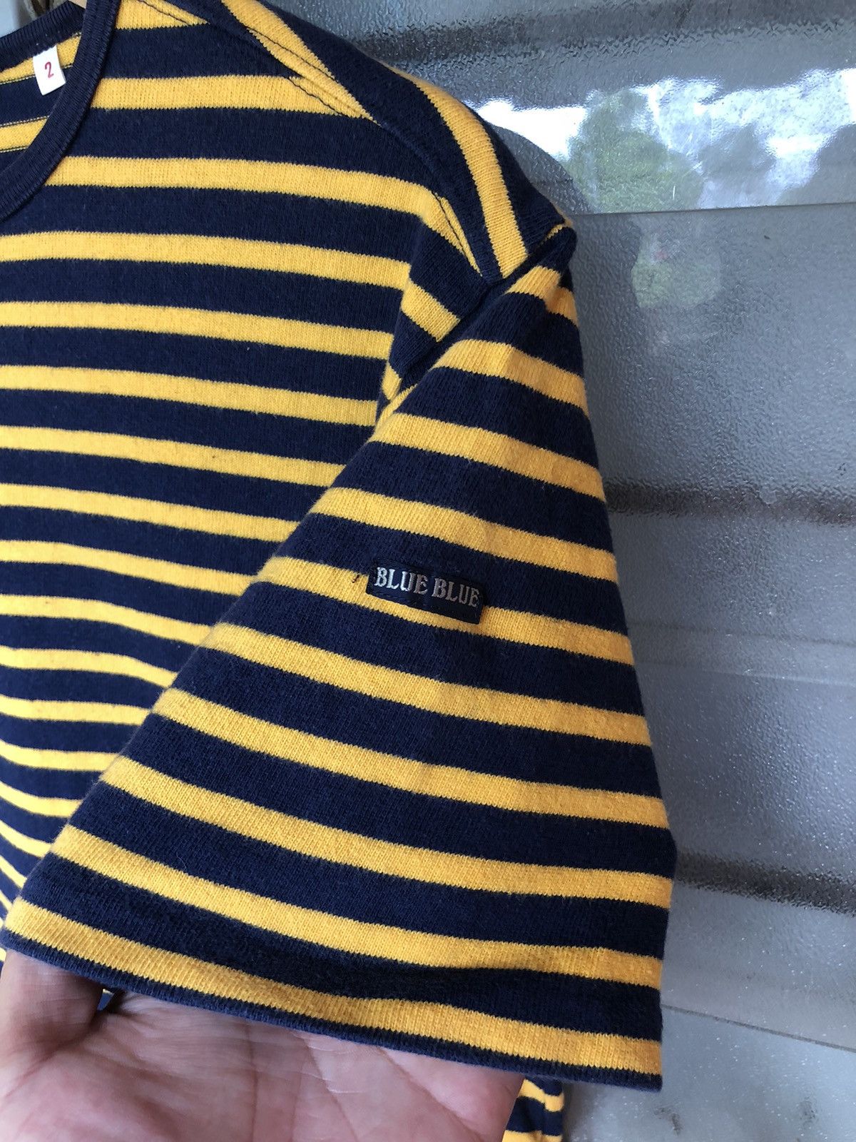 Blue Blue Japan Vintage Blue/Blue Japan Stripe Blue Yellow Shirt Tee Size US S / EU 44-46 / 1 - 7 Thumbnail