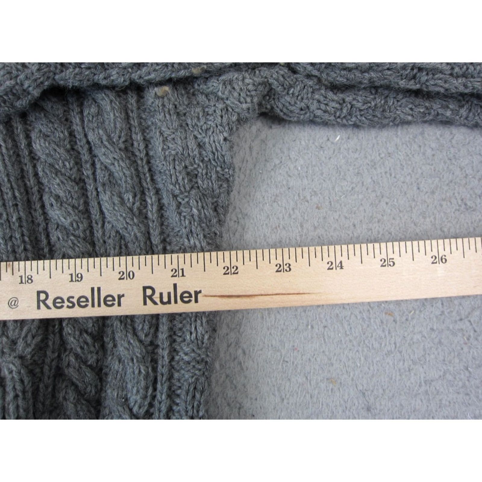 Vintage VINTAGE Carraig Donn Cardigan Womens Medium Gray Merino Wool Open Cable Knit 90s Size M / US 6-8 / IT 42-44 - 6 Thumbnail