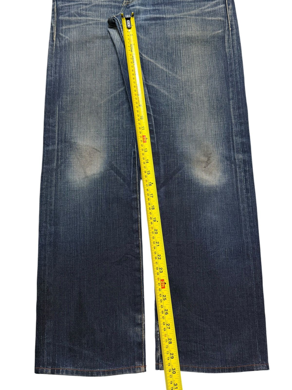 Levi's Vintage Y2K Levis 505 Blue Faded Wash Whisker Straight Loose Size US 33 - 11 Thumbnail