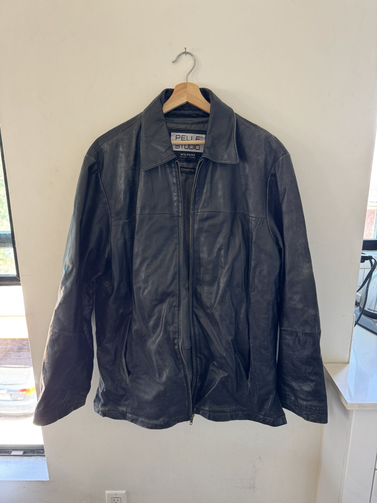 Wilsons Leather Pelle Wilsons Vintage Leather Distressed Jacket Size US L / EU 52-54 / 3 - 1 Thumbnail