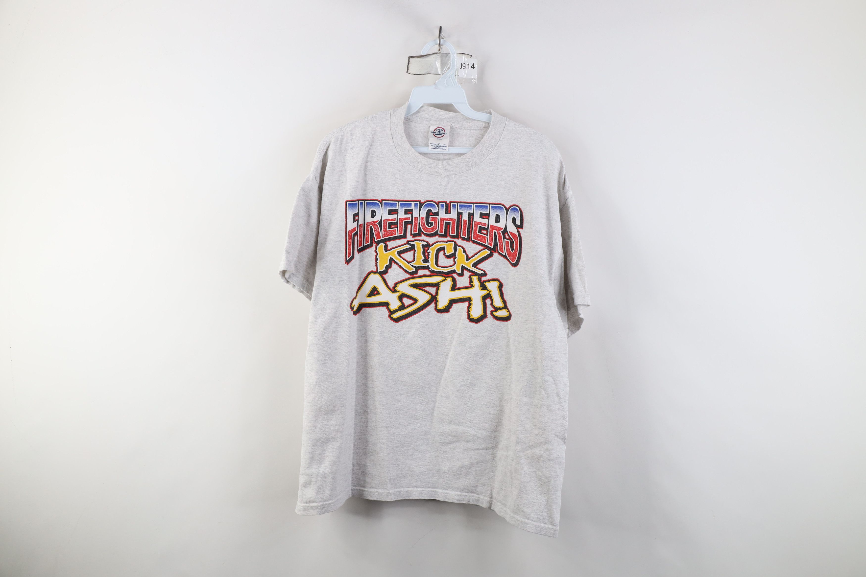 Vintage Vintage 90s Y2k Streetwear Kick Ash T-Shirt Heather Gray Size US L / EU 52-54 / 3 - 1 Thumbnail