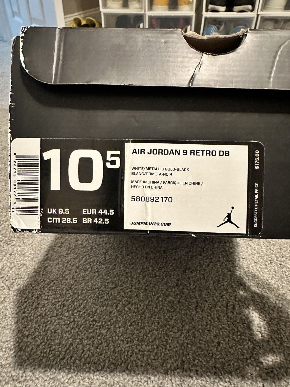 Jordan Brand Air Jordan 9 doernbecher tinker Hatfield signed Size US 10.5 / EU 43-44 - 9 Thumbnail
