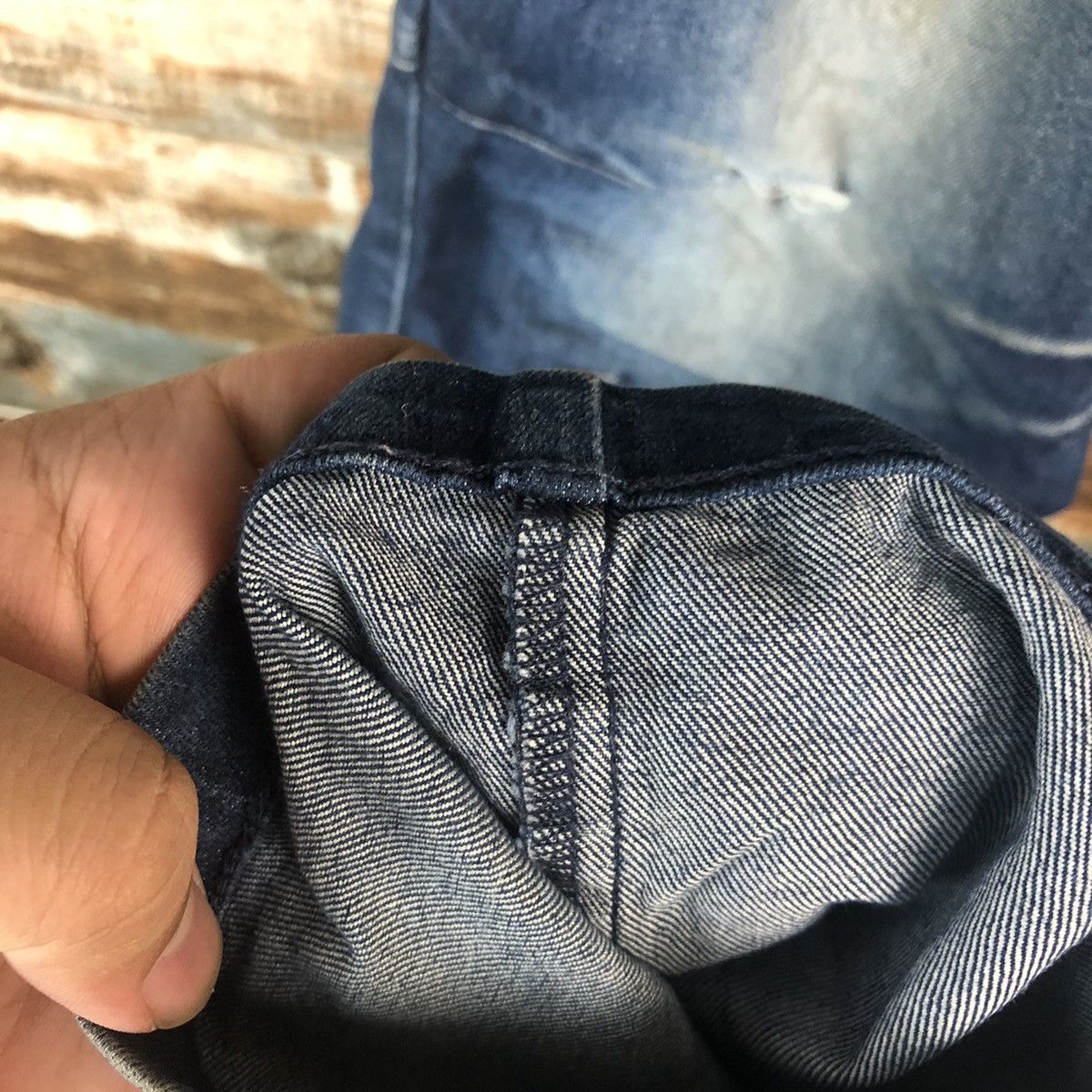 Japanese Brand Field Core Blue Distressed Denim Pants #A2115 Size US 35 - 13 Thumbnail