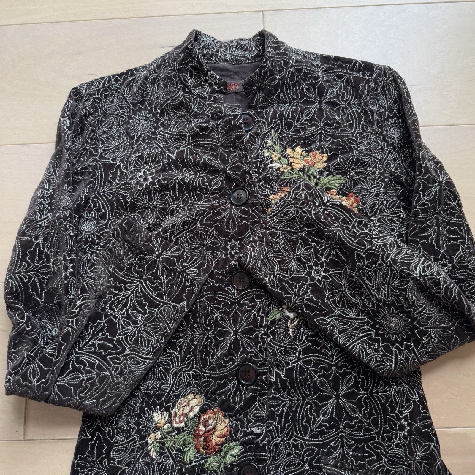 Johnny Was Johnny Was Floral Jacket Small Brown Floral Long Embroidered Size S / US 4 / IT 40 - 4 Thumbnail