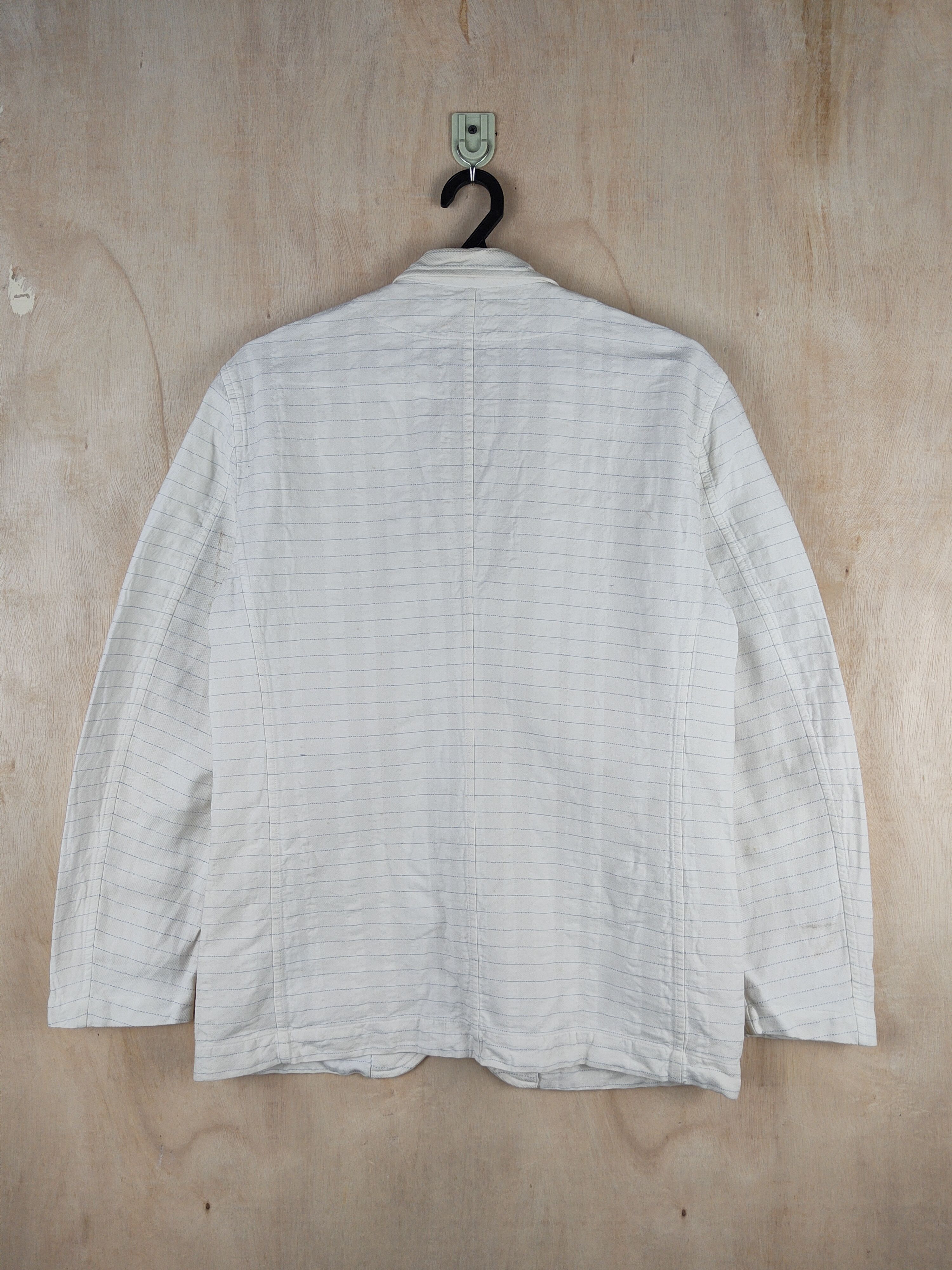 Issey Miyake DL Issey Miyake A-Poc stripe White jacket Blazers #S2492 Size US M / EU 48-50 / 2 - 9 Thumbnail