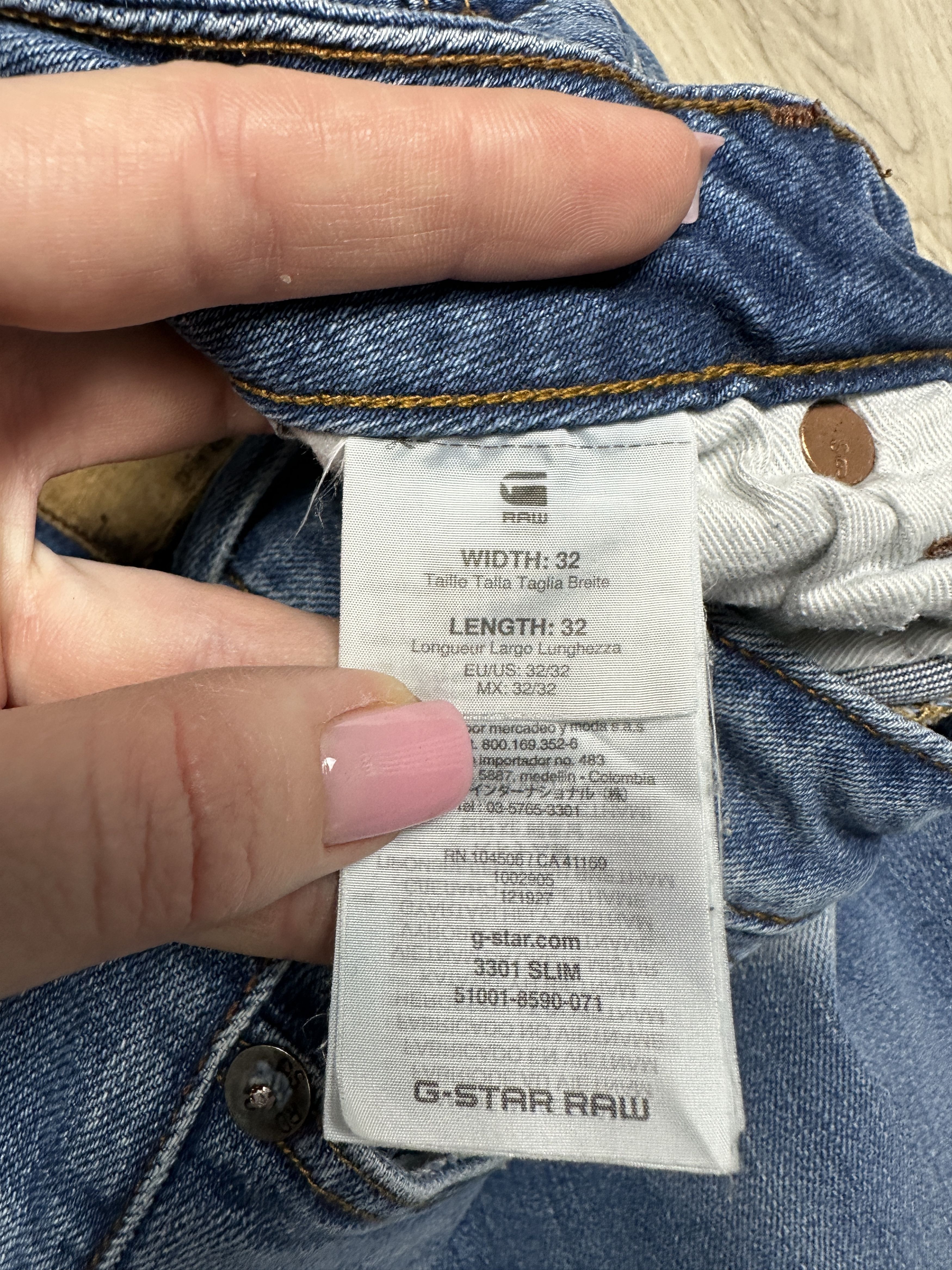 G-Star G Star Raw 3301 Slim Mens Denim Pants Jeans Size US 32 / EU 48 - 4 Thumbnail
