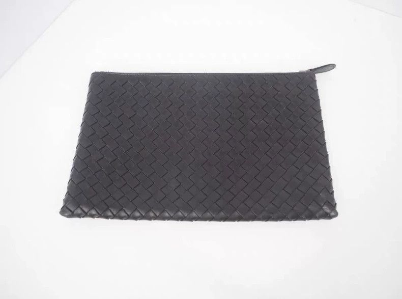 Bottega Veneta Bottega Veneta 2010 BV Black Checkered Weave Small Handbag Size ONE SIZE - 2 Thumbnail