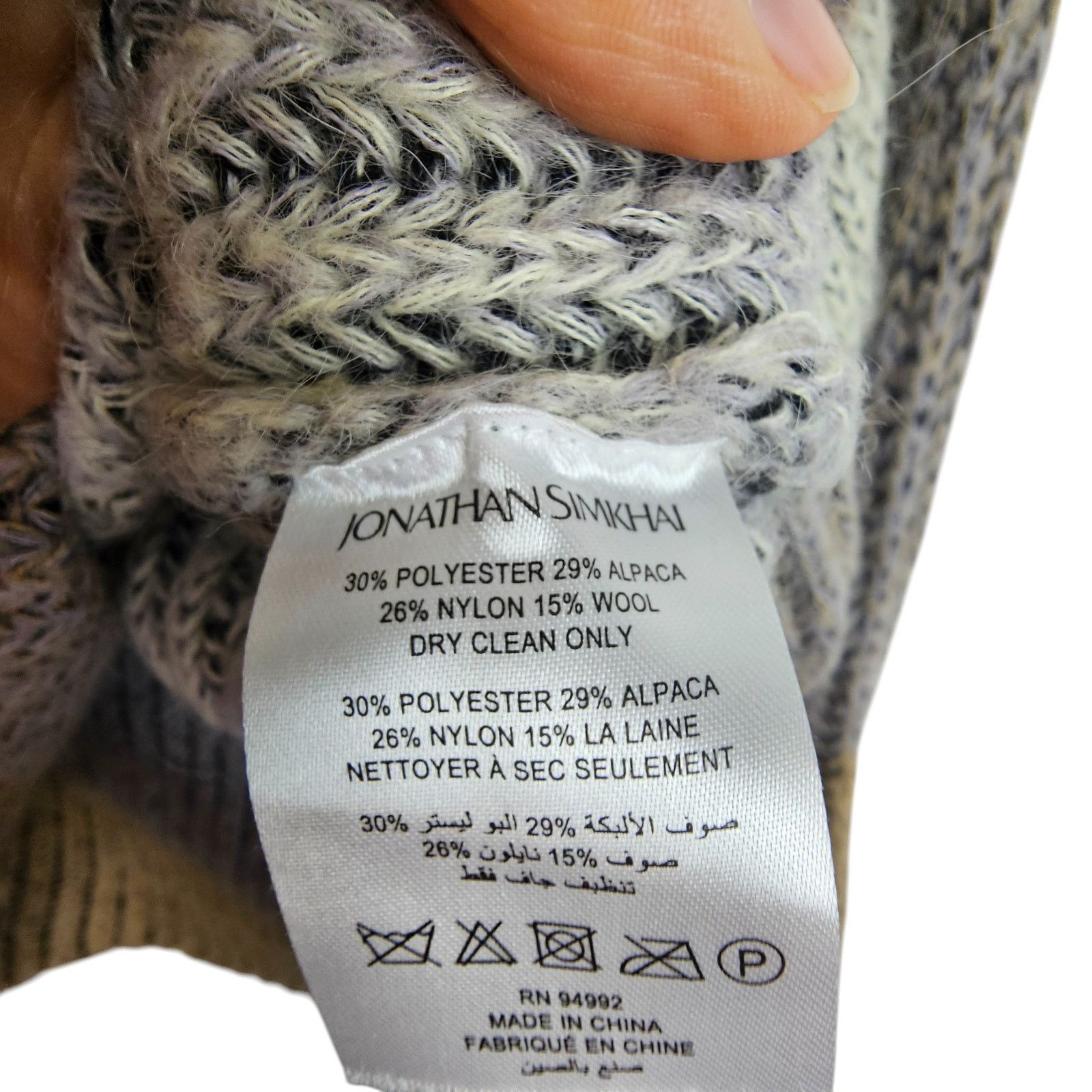 Jonathan Simkhai Jonathan Simkhai Alison Sweater Wool Alpaca Quiet Luxury XS Size XS / US 0-2 / IT 36-38 - 9 Thumbnail