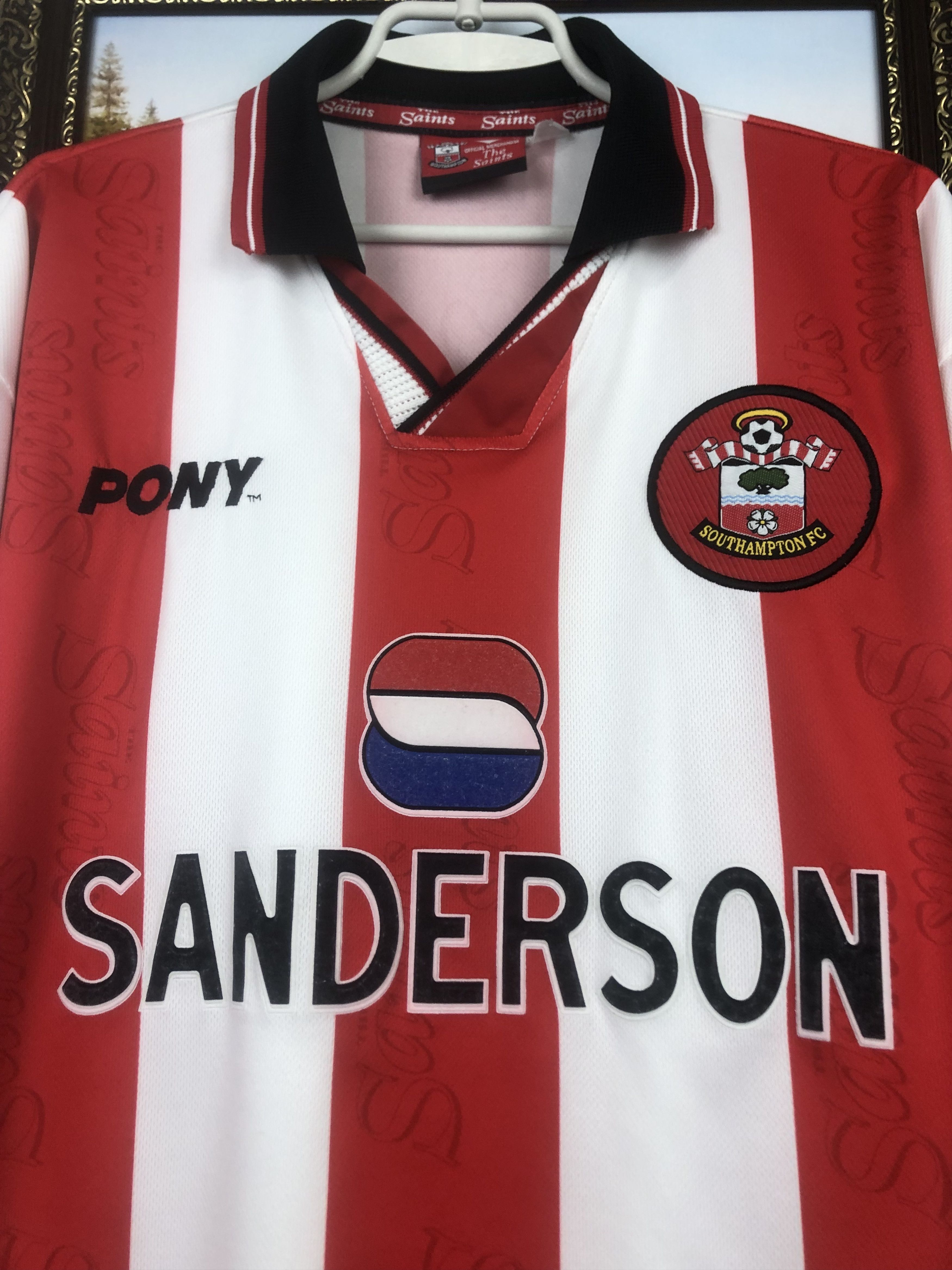 Vintage Southampton football shirt 1997 Soccer Jersey Pony Trikot Size US XL / EU 56 / 4 - 3 Thumbnail