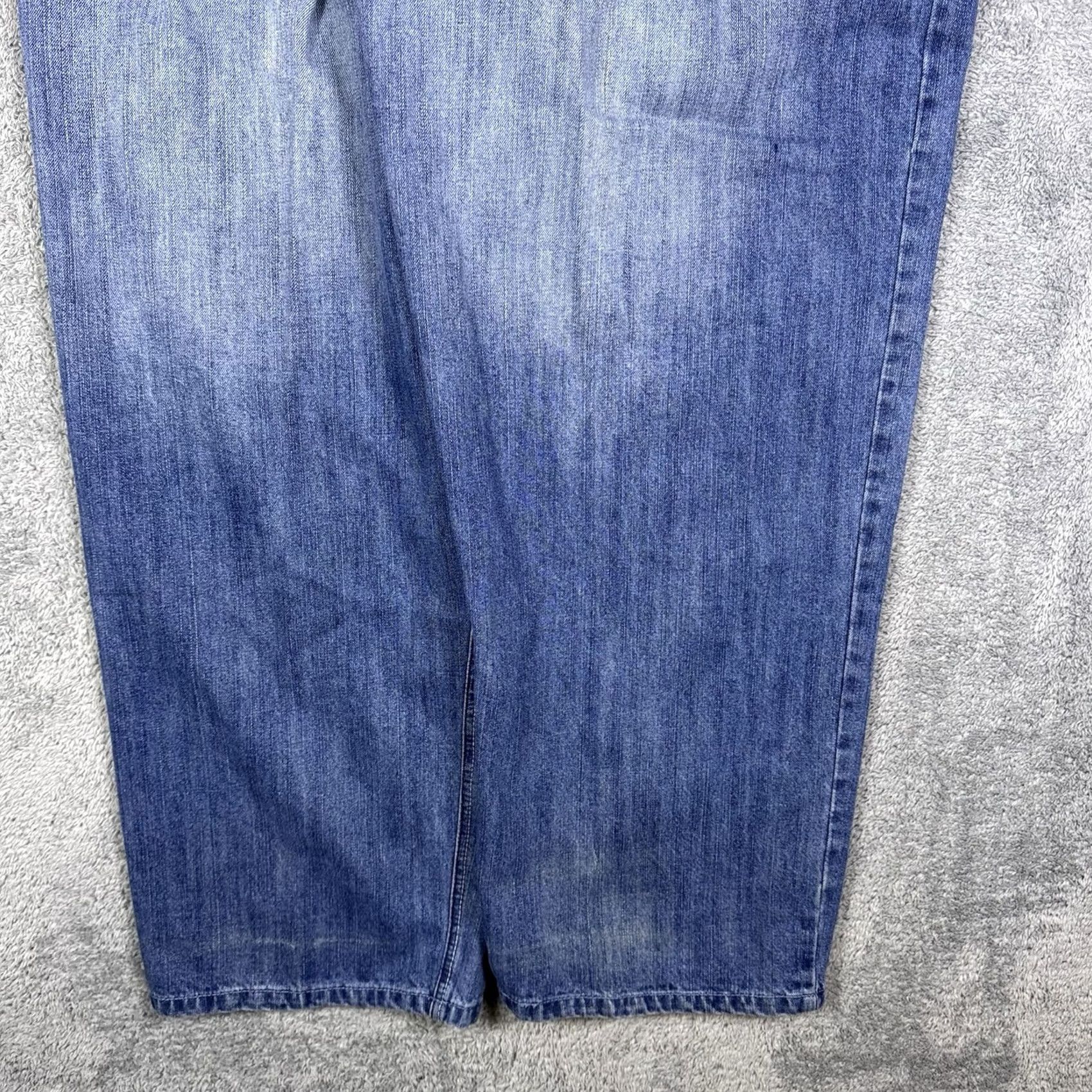 Denime 212 NYC Baggy Wide Leg Streetwear Y2K Fade Denim Skater Grunge Mens Jeans Blue Zip Size US 30 / EU 46 - 4 Thumbnail