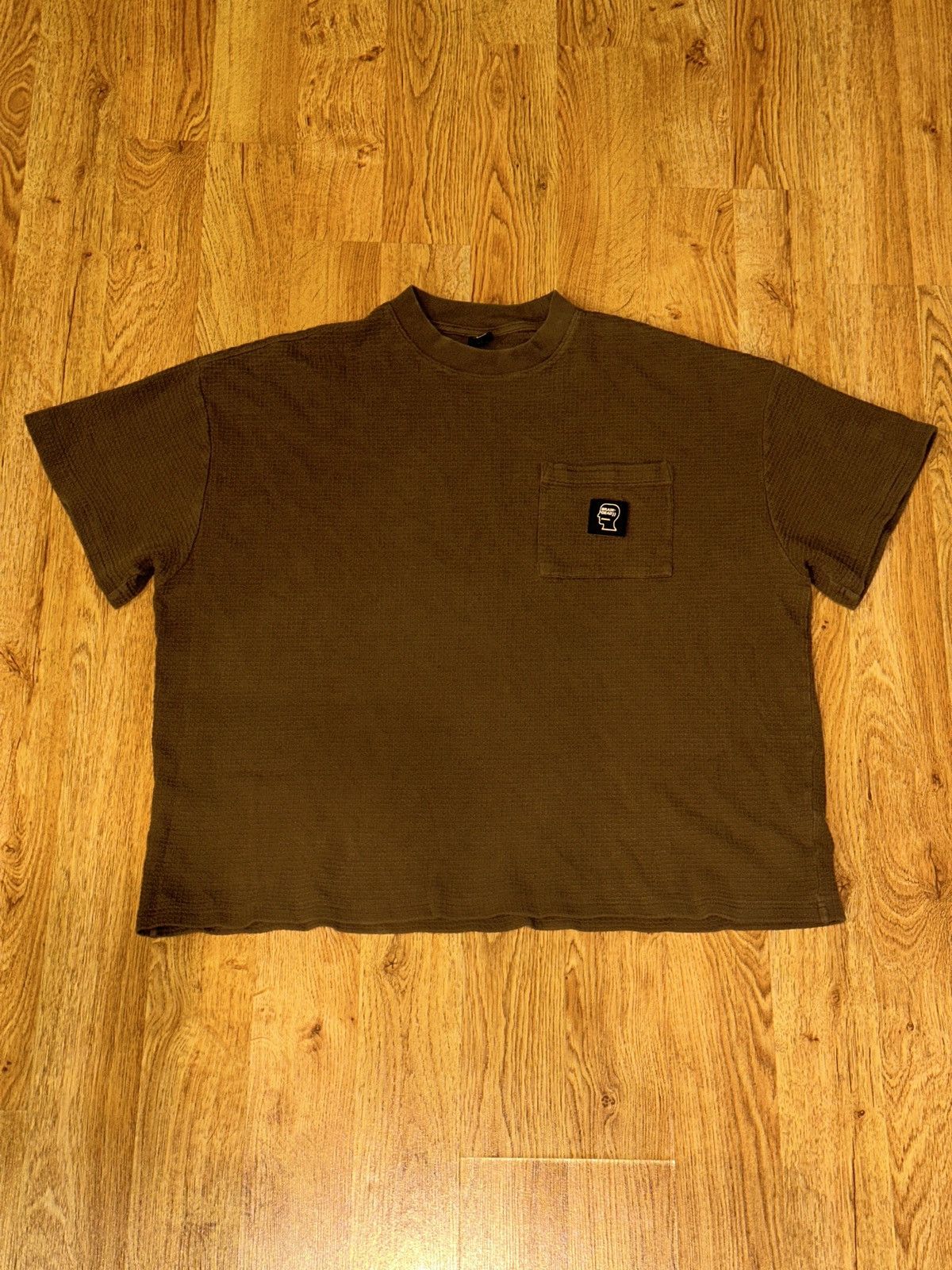 Brain Dead Brain Dead Brown Mini Waffle Knit Mock Neck Tee Men’s XXL Size US XXL / EU 58 / 5 - 1 Thumbnail