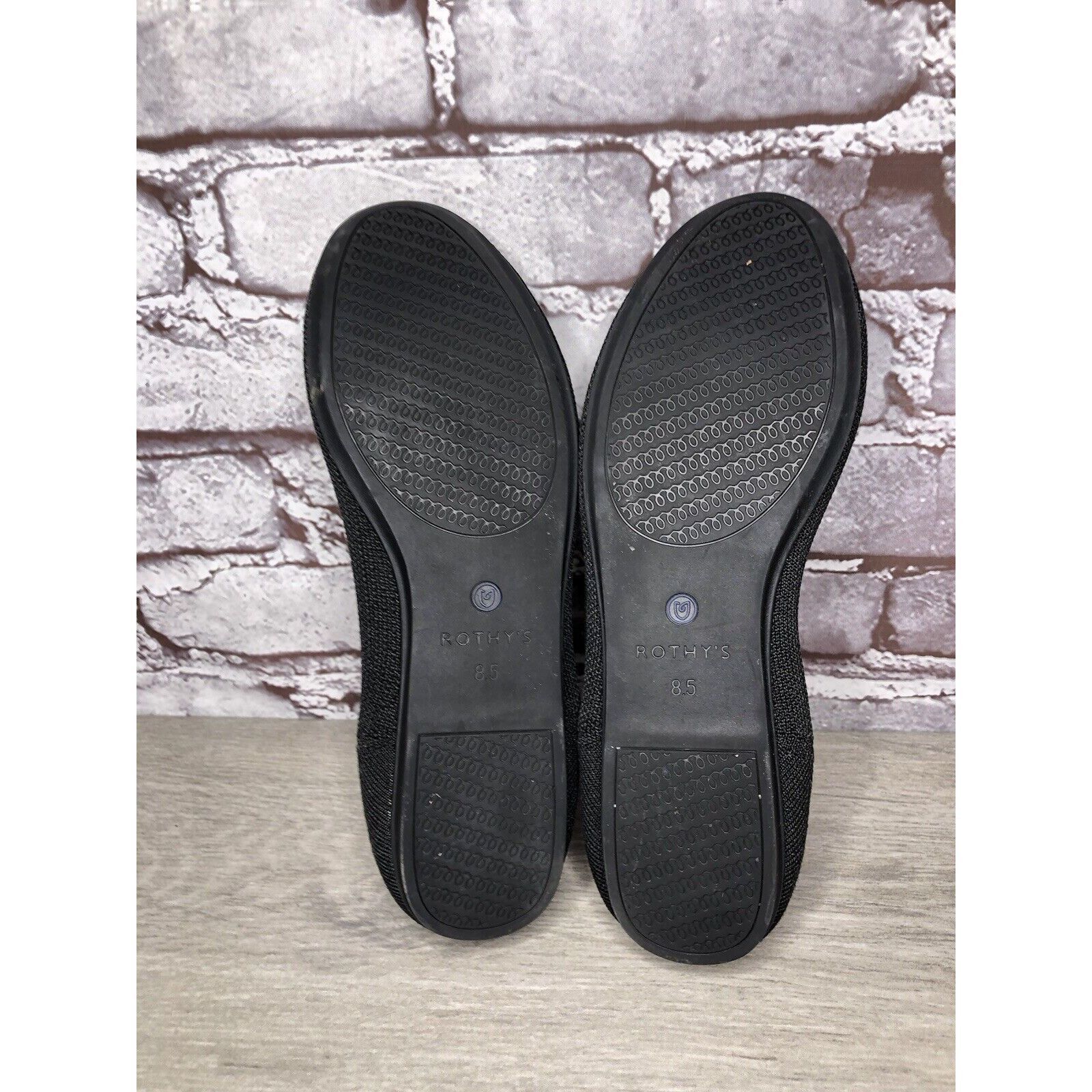 Other Rothys The Flat Black Knit Fabric Round Toe Ballet Flats Wom Size US 8.5 / IT 38.5 - 15 Thumbnail