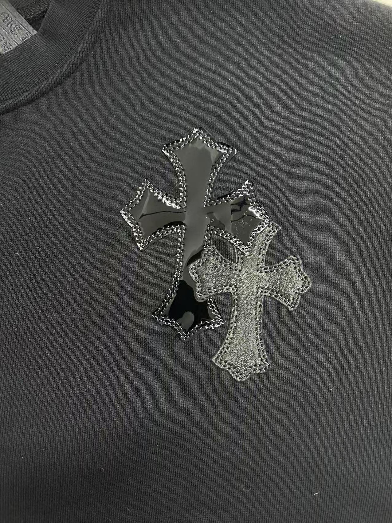 Chrome Hearts Chrome Hearts Pony Hair Patent Leather Cross Sweatshirt Size US M / EU 48-50 / 2 - 6 Thumbnail