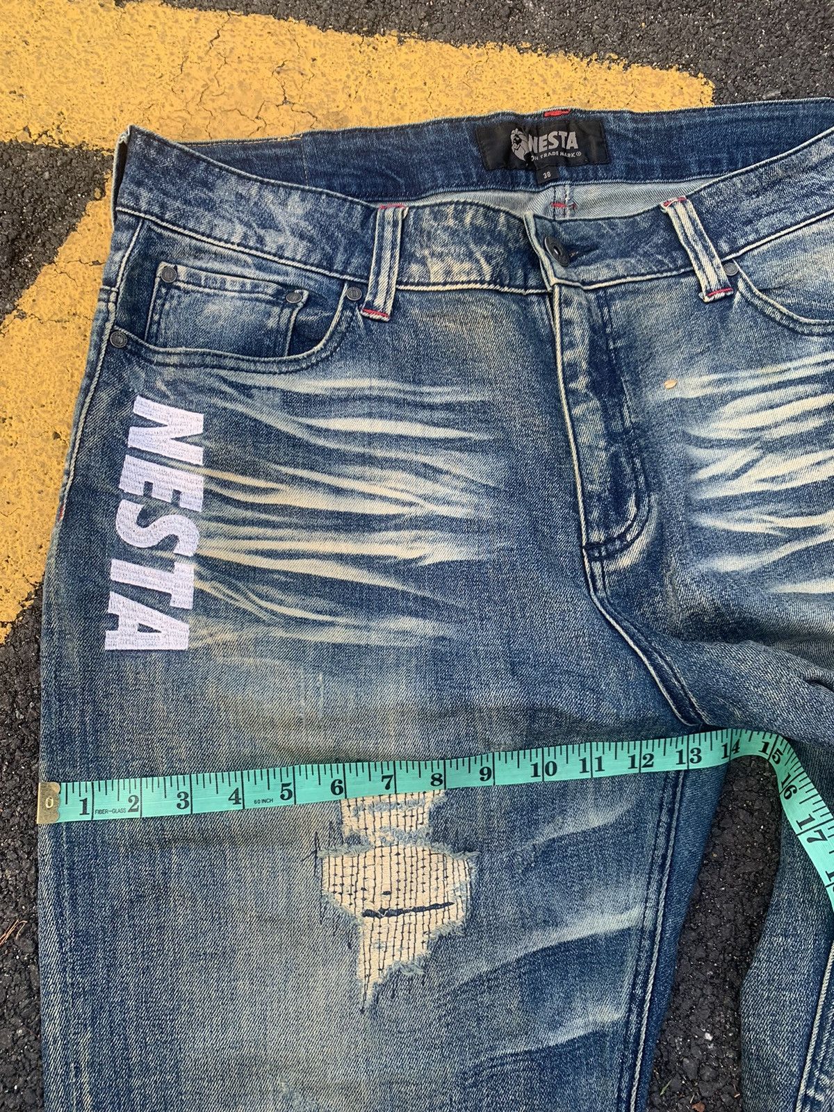 Japanese Brand DISTRESSED BAGGY NESTA BRAND. Size US 38 / EU 54 - 4 Thumbnail