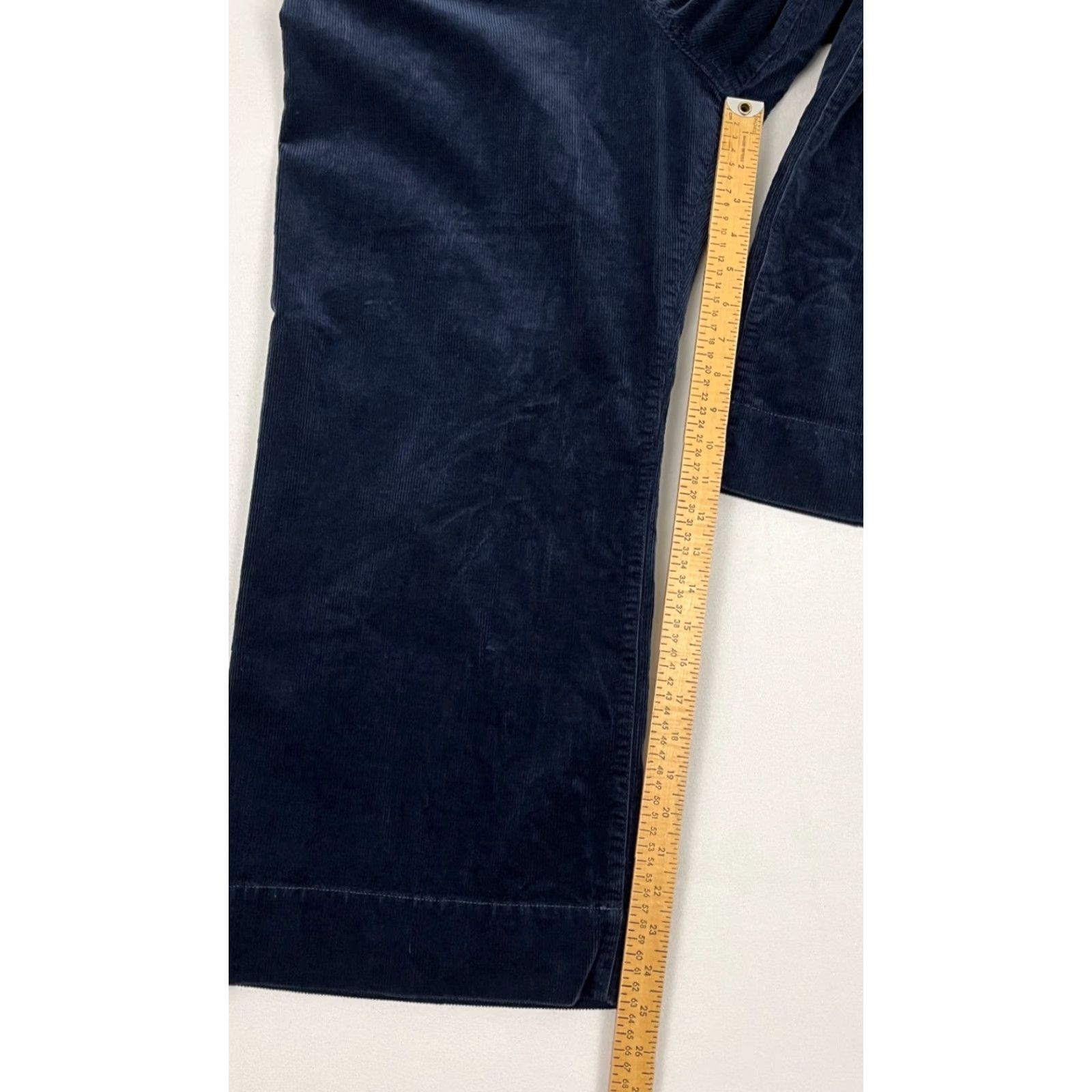 Anthropologie Maeve Anthropologie The Colette Pants Wide-Leg Cotton Corduroy Blue 32 High Rise Pockets Regular Women Size 24" / US 00 / IT 34 - 4 Thumbnail