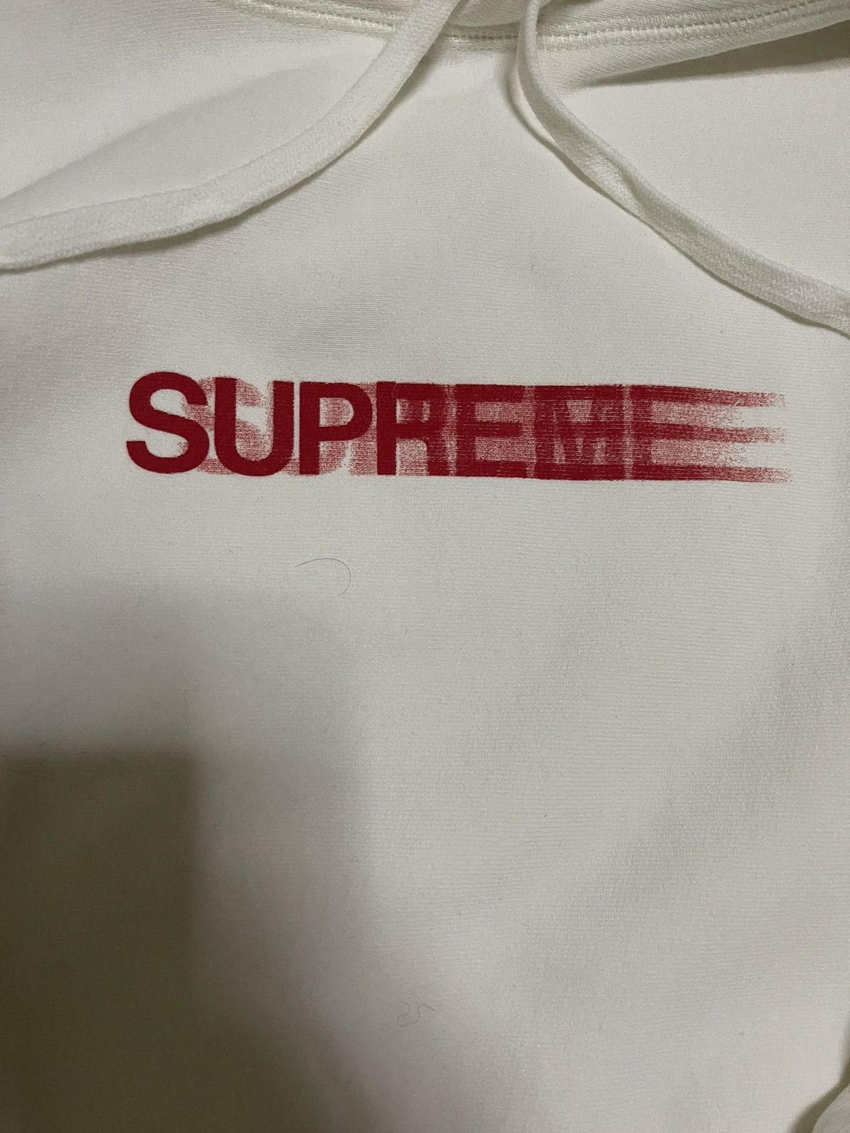 Supreme Supreme ss16 red on white motion logo hooded sweatshirt Size US XL / EU 56 / 4 - 2 Thumbnail