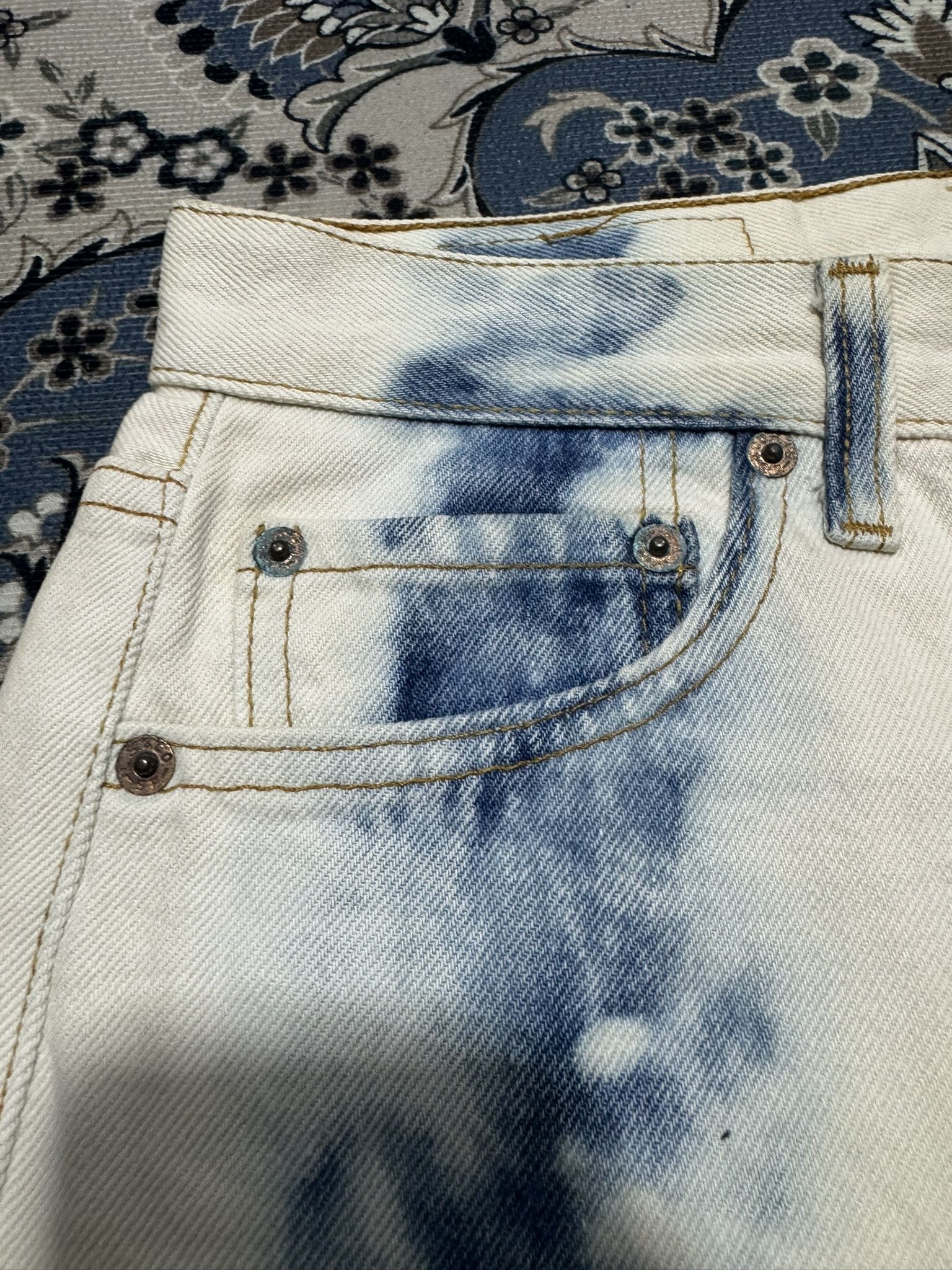 Levi's × Vintage Vintage Levis 501 Rindem 524 Buttonfly Bleach Jeans Size US 30 / EU 46 - 5 Thumbnail