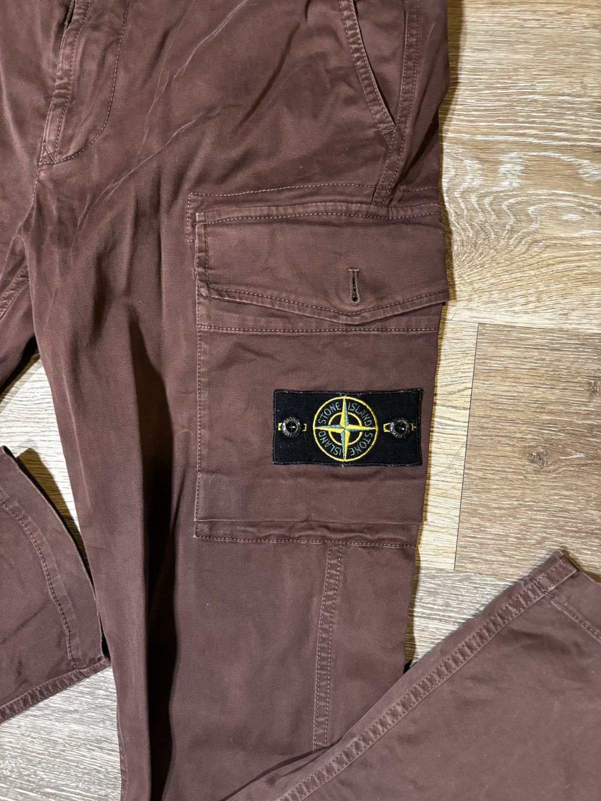 Stone Island Burgundy Stone Island Cargo Pants Size US 30 / EU 46 - 2 Thumbnail