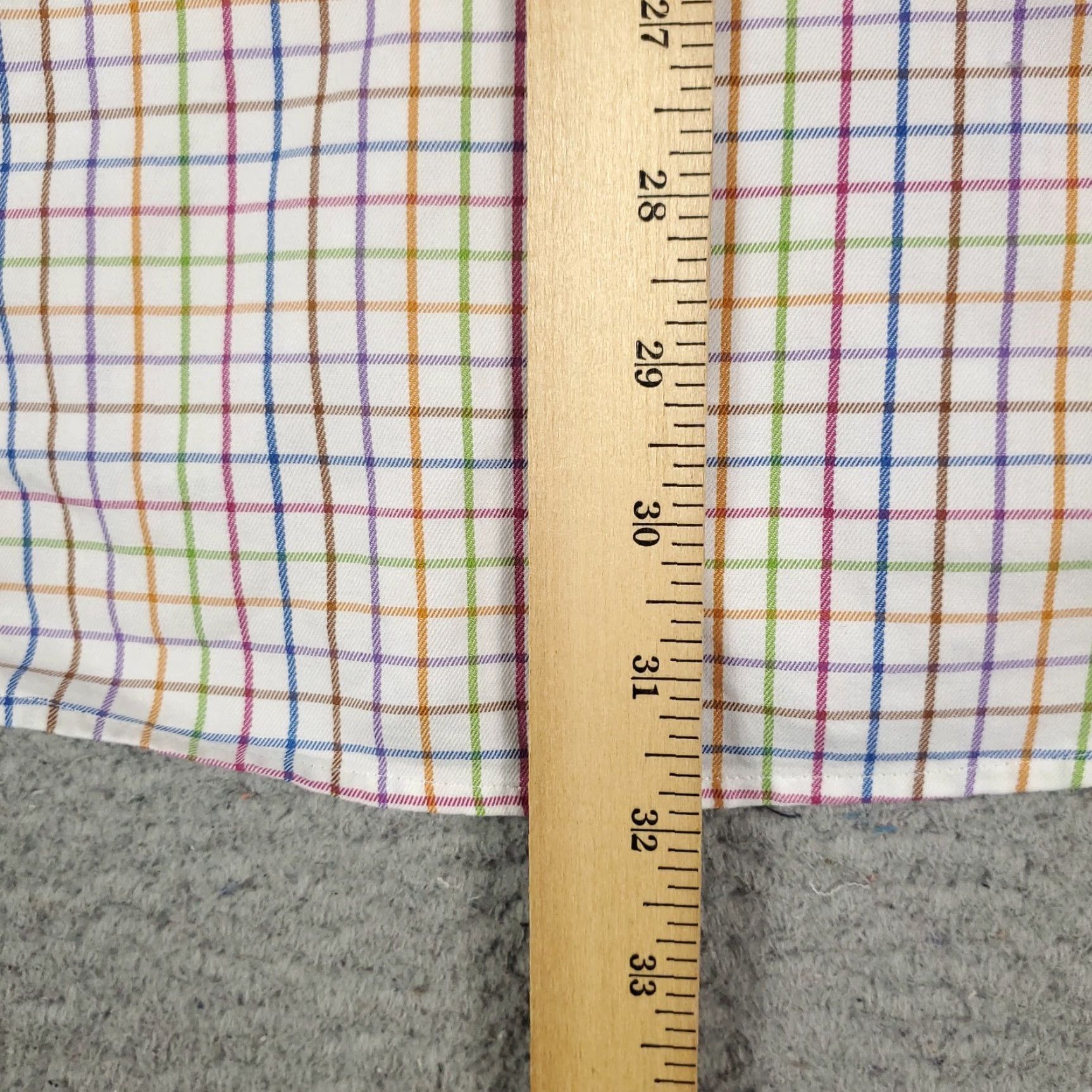 Peter Millar Peter Millar Shirt Mens Large White Multicolor Check Button-Up Long Sleeve Shirt Mens L White Checkered Button-Down Ready-to-Wear Modern Preppy Style Size US L / EU 52-54 / 3 - 4 Thumbnail