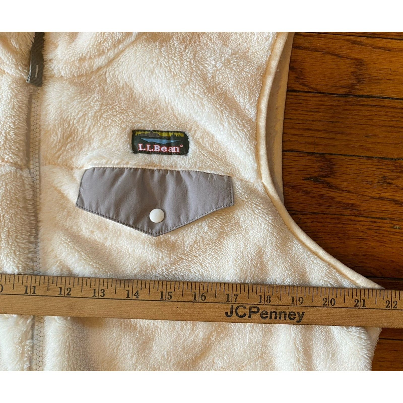 L.L. Bean LL Bean Zip Vest women's hi-pile XL fleece vest in a cream Size XL / US 12-14 / IT 48-50 - 5 Thumbnail