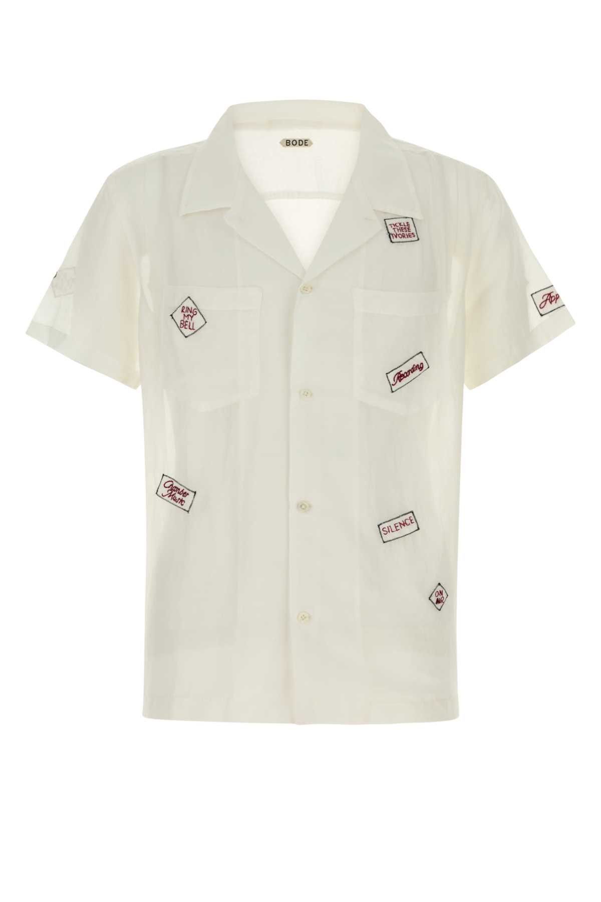 Bode White Cotton Blend On Air Shirt Size US XL / EU 56 / 4 - 1 Thumbnail
