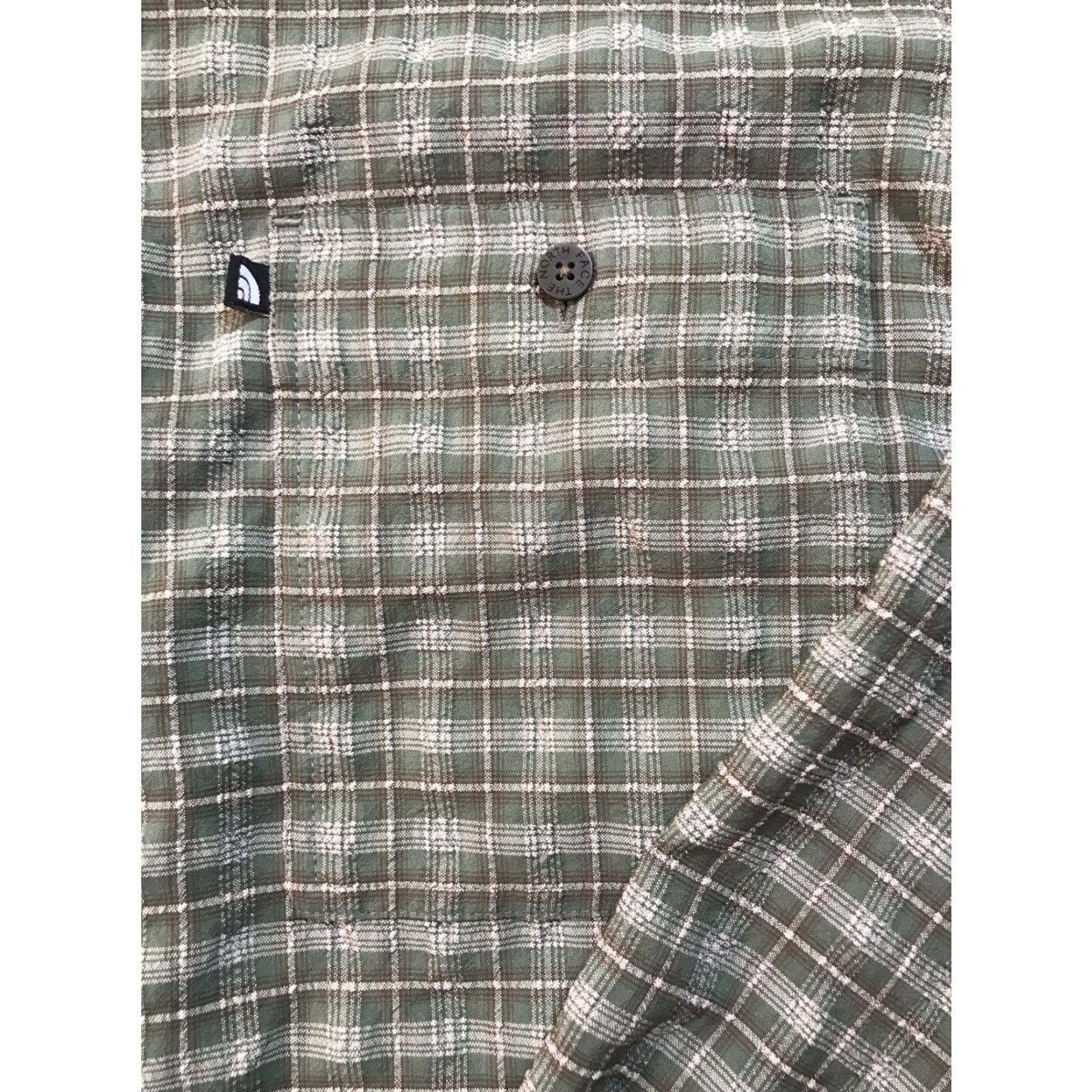 The North Face The North Face Mens Button-Up Traverse Shirt XL Plaid Long Sleeve Hiking Outdoor Multicolor Tan Blue Pattern Pocket Casual Regular Fit Size US XL / EU 56 / 4 - 3 Thumbnail