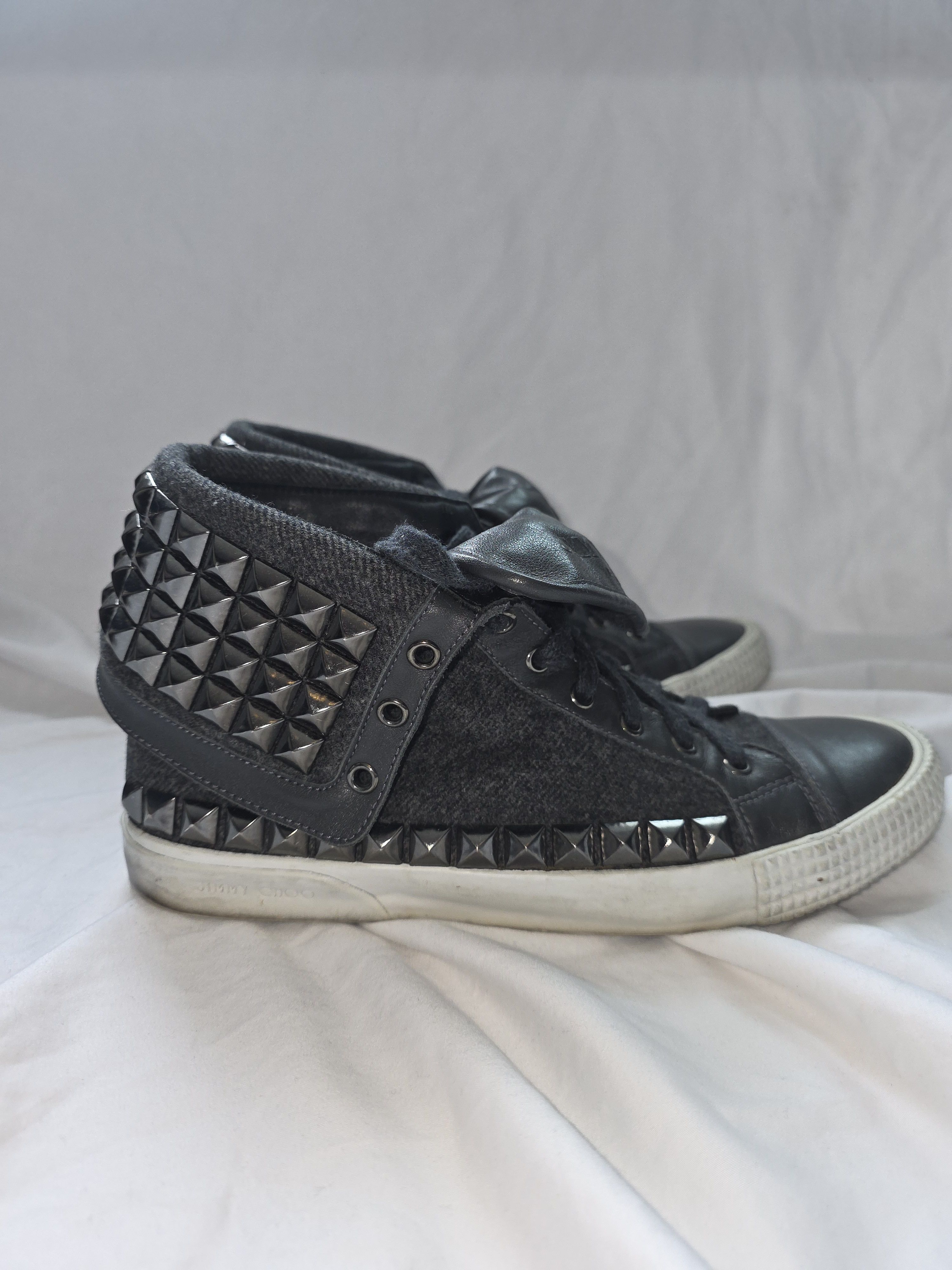Jimmy Choo Spencer Studded High-Top Sneakers | Grailed
