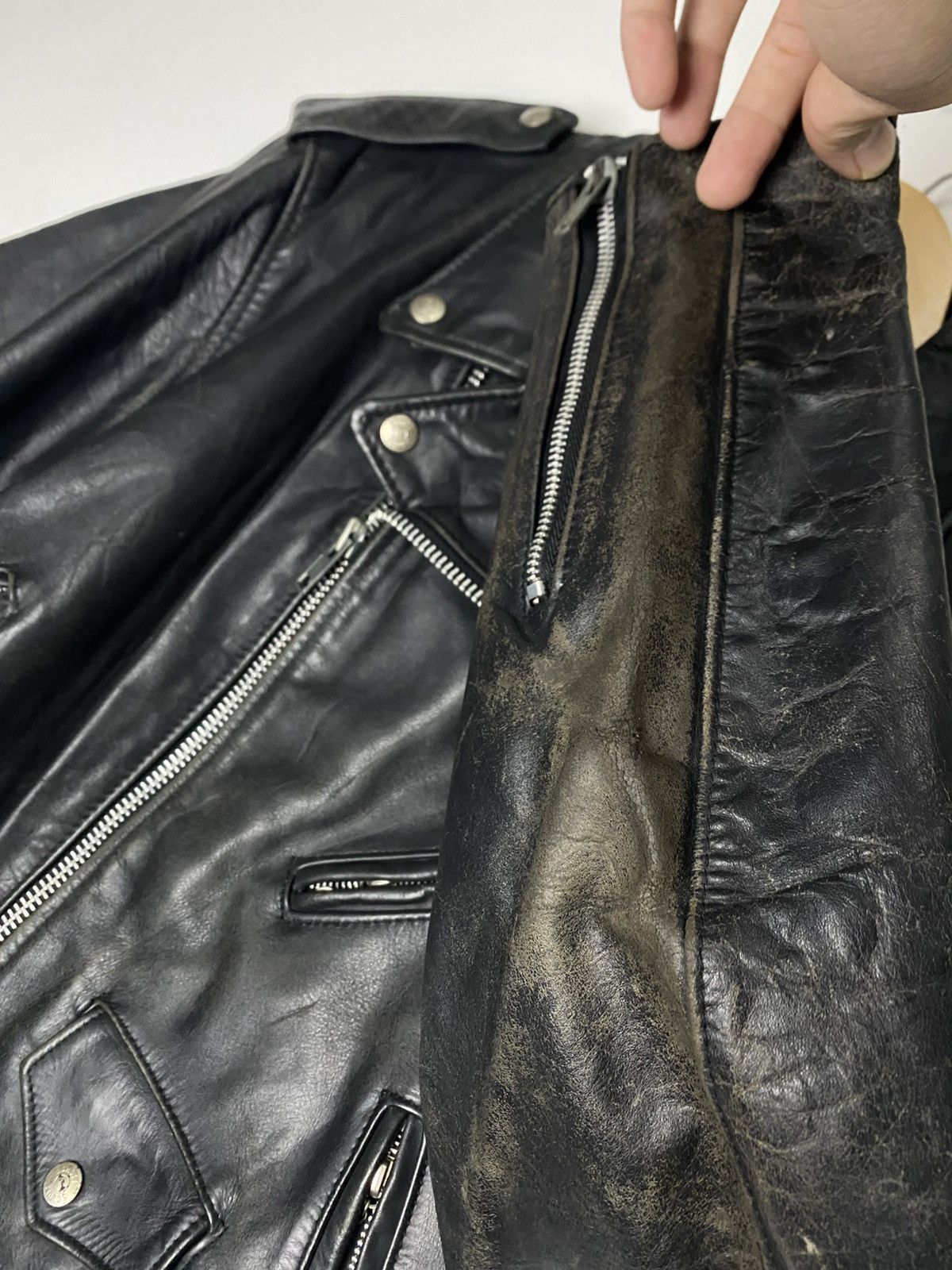 Schott Rare Vintage 80s Schott Perfecto Double Collar Size 40 Size US L / EU 52-54 / 3 - 4 Thumbnail