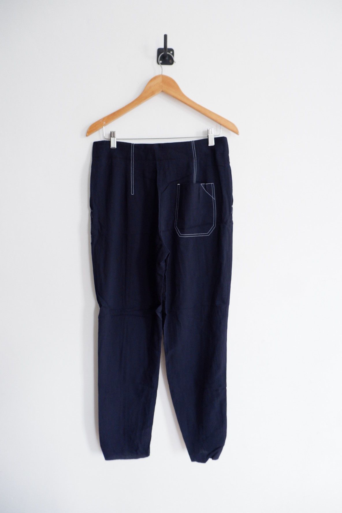 Celine Celine Phoebe Philo Laine Contrast Stitch High waist Pants Size 30" / US 8 / IT 44 - 2 Thumbnail