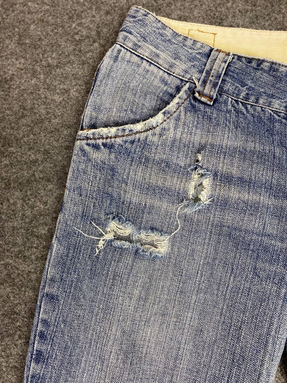 Japanese Brand vintage japanese brands low bootcut distressed denim Size 30" / US 8 / IT 44 - 9 Thumbnail