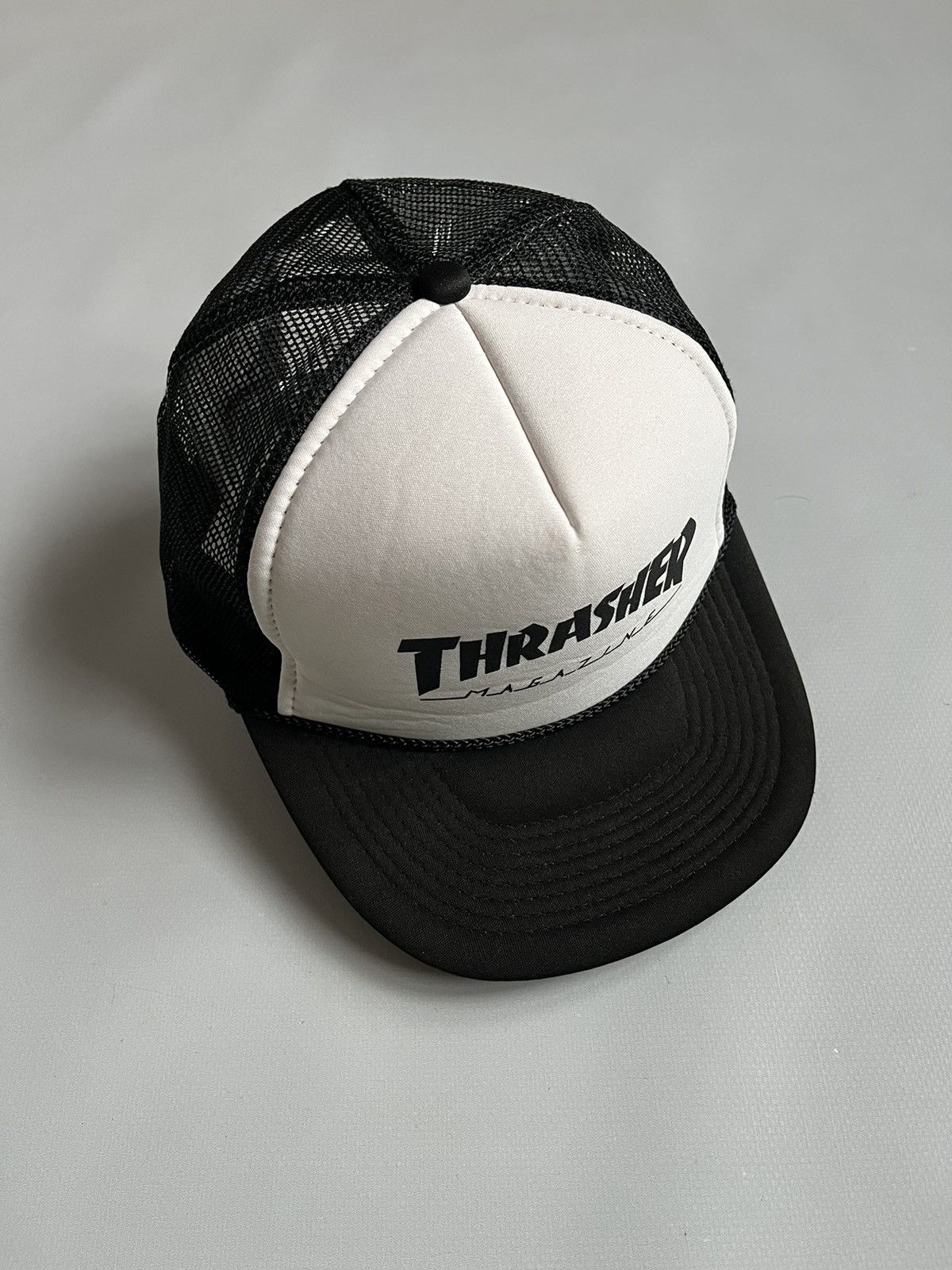 Thrasher Vintage 90s Thrasher Magazine Nissun Black White Trucker Cap Size ONE SIZE - 1 Thumbnail