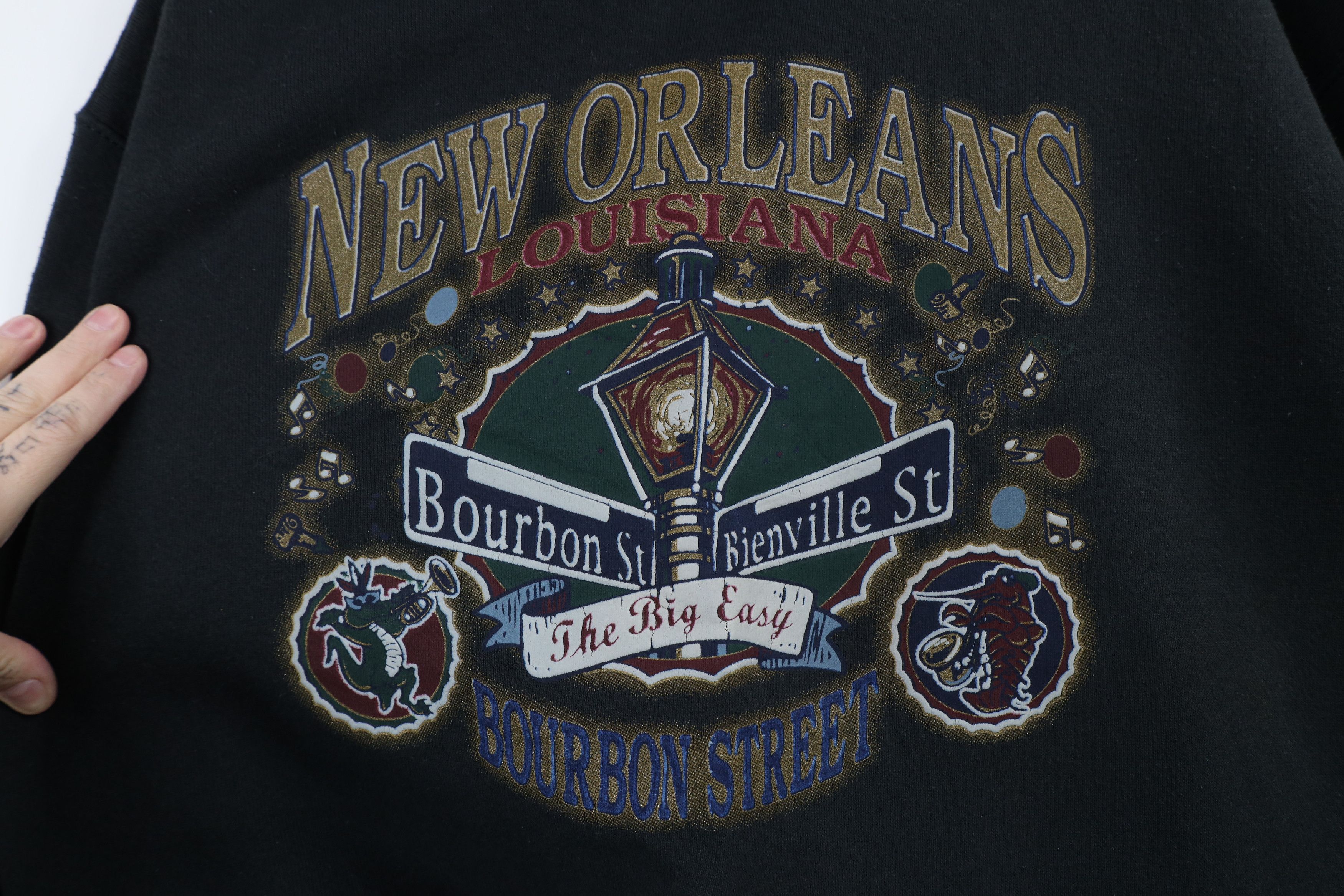 Vintage Vintage 90s Out New Orleans Bourbon Street Sweatshirt USA Size US L / EU 52-54 / 3 - 4 Thumbnail
