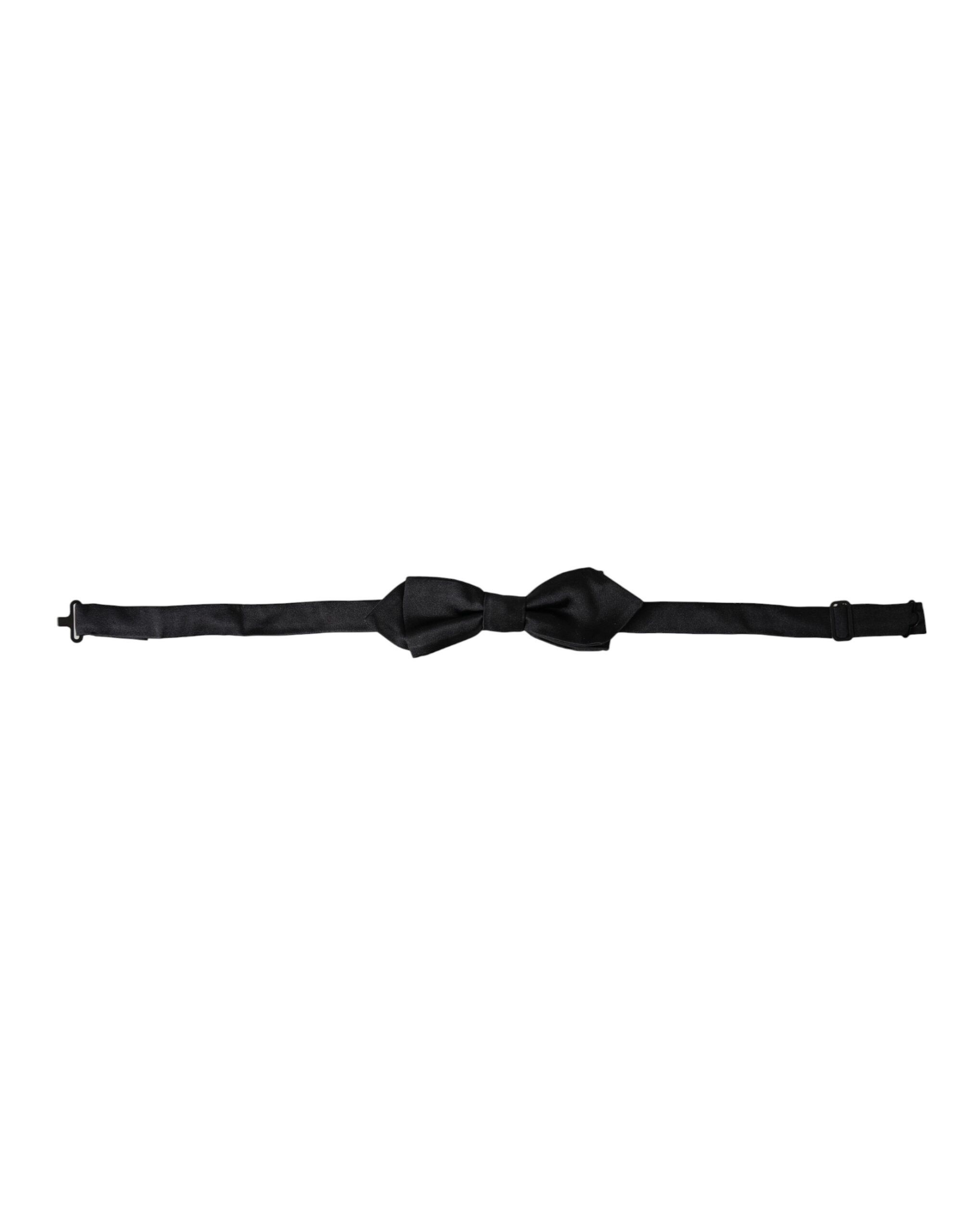 Dolce & Gabbana Black Silk Adjustable Neck Men Bow Men's Tie Size ONE SIZE - 1 Thumbnail