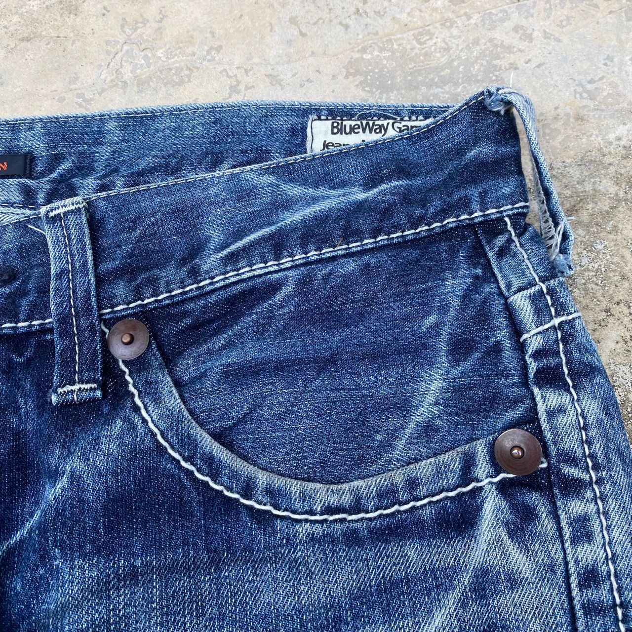 Japanese Brand Vintage Blue Way Garments Flare Denim Size US 33 - 13 Thumbnail