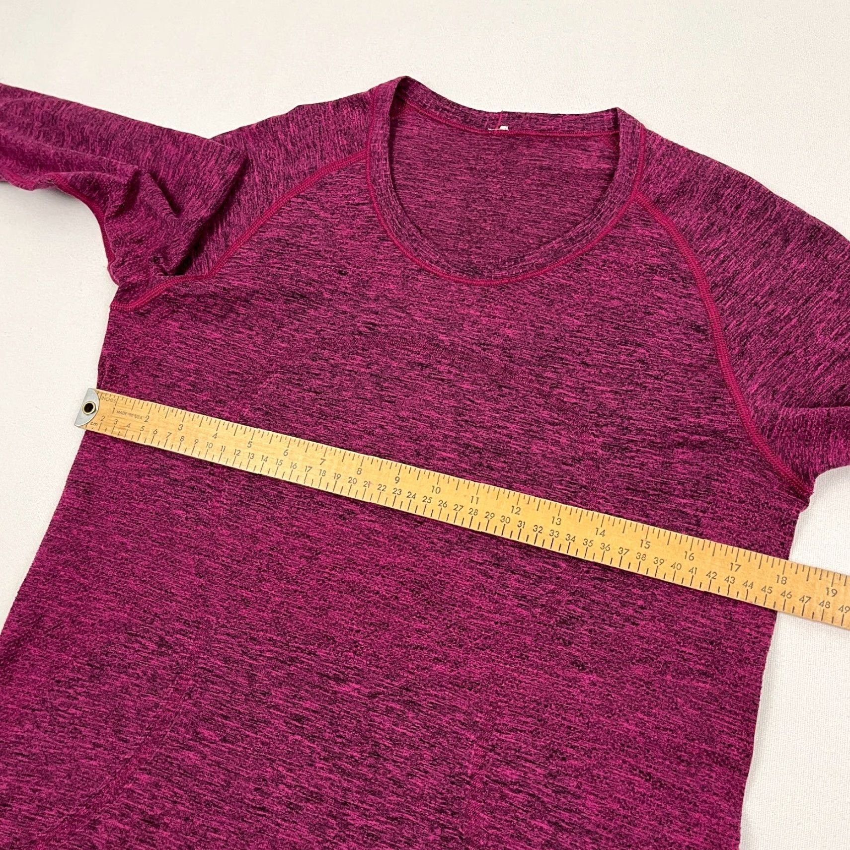Lululemon Lululemon Swiftly Tech Shirt Size 12 Heathered Pink Long Sleeve Gym Yoga Workout Size XL / US 12-14 / IT 48-50 - 6 Thumbnail