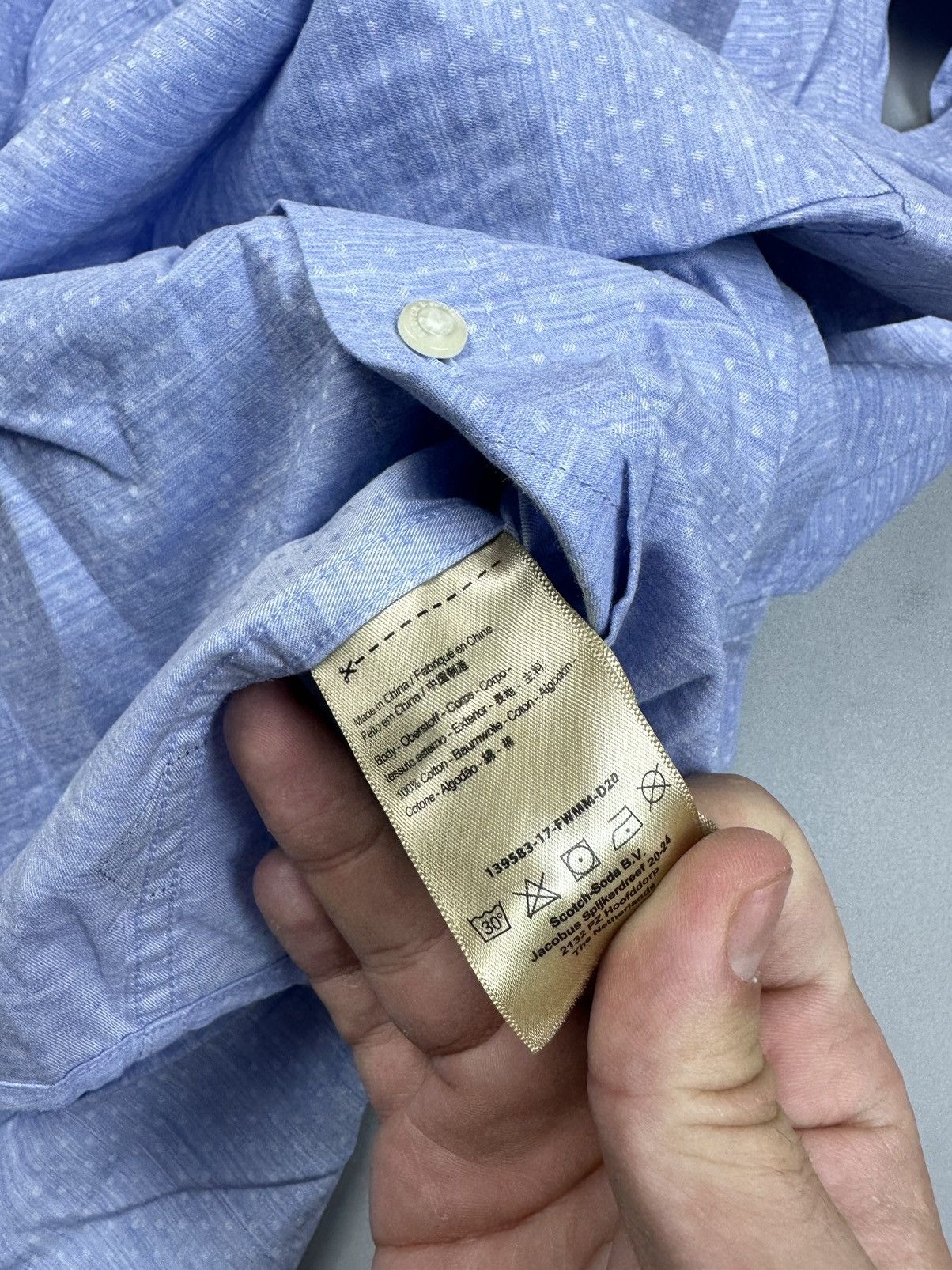 Scotch & Soda Classic Scotch&soda Pea buttoned shirt Light Blue Size US S / EU 44-46 / 1 - 7 Thumbnail