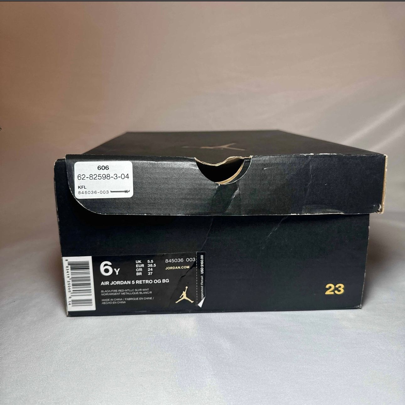 Jordan Brand × Nike Size 6 - Nike Air Jordan 5 Retro OG BG Black Metallic 2016 Size US 6 / EU 39 - 8 Thumbnail