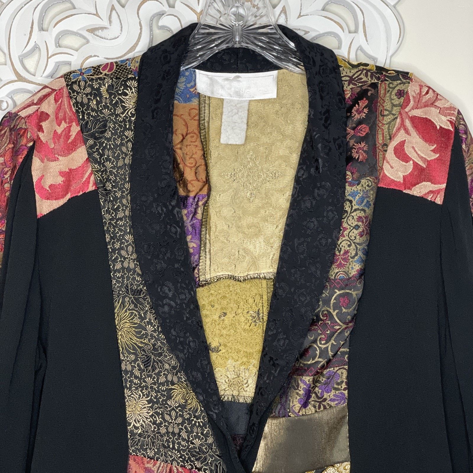 Other VTG Patchwork Tapestry Boho Jacket Art Wear Festival Blazer Size M / US 6-8 / IT 42-44 - 7 Thumbnail